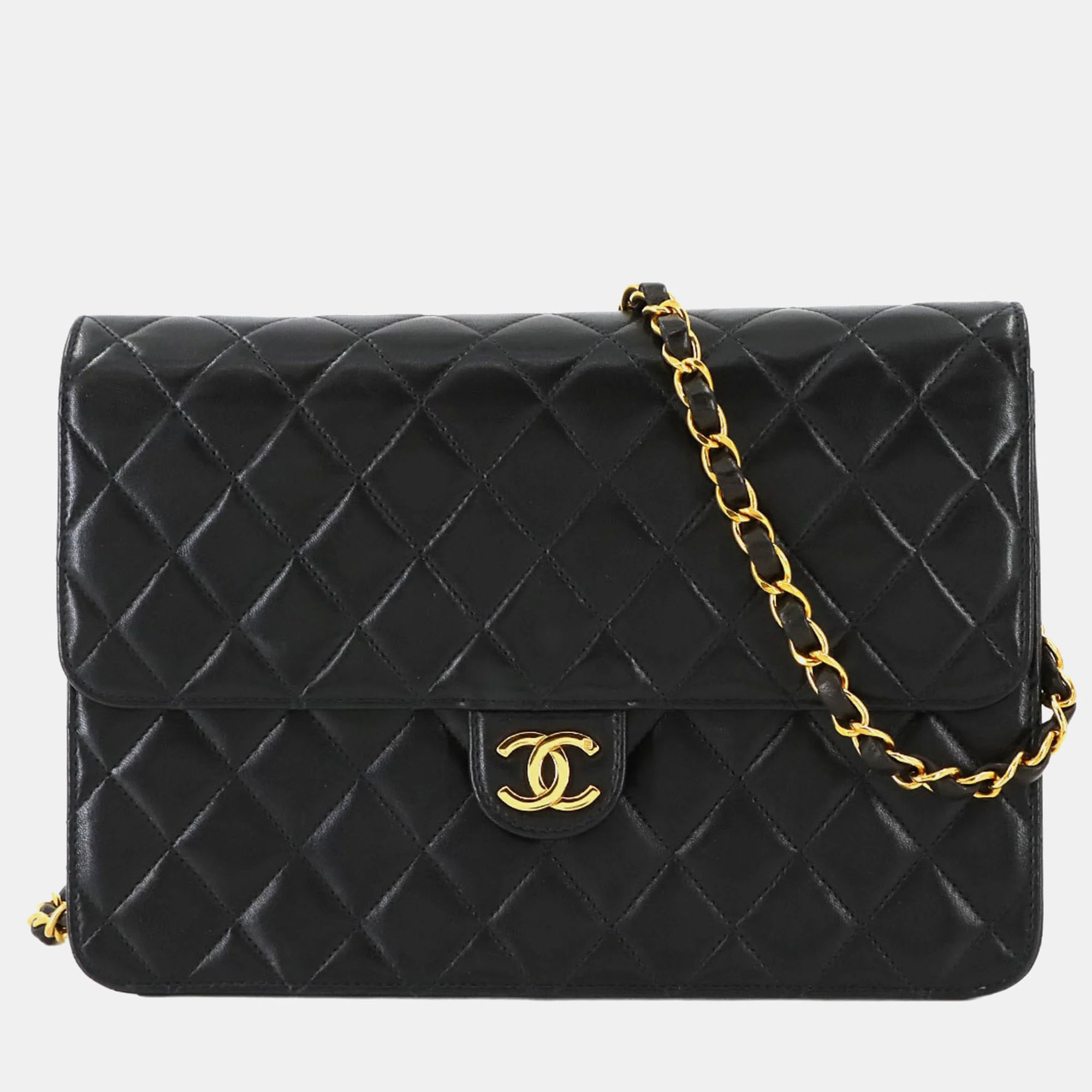 

Chanel Matelasse Black Lambskin Chain Shoulder Bag