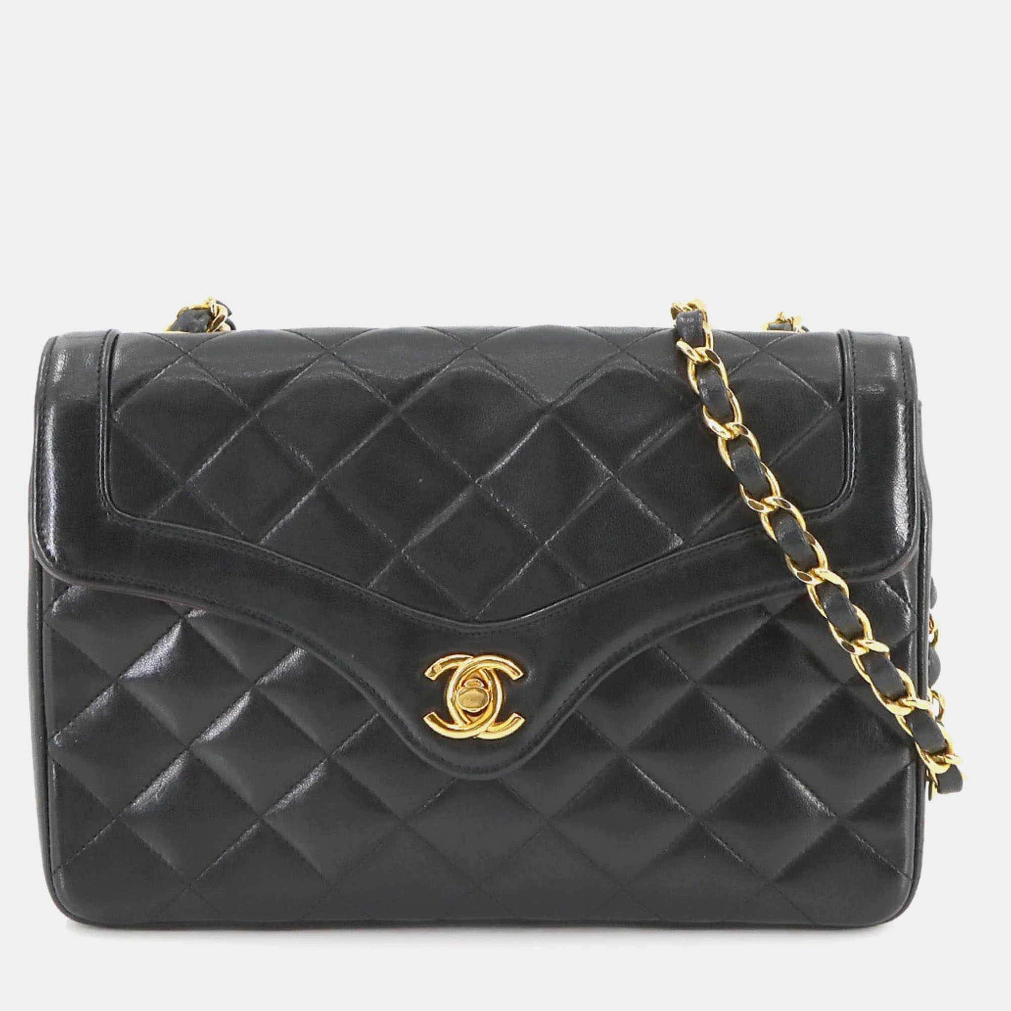 

Chanel Matelasse Black Leather Chain Shoulder Bag