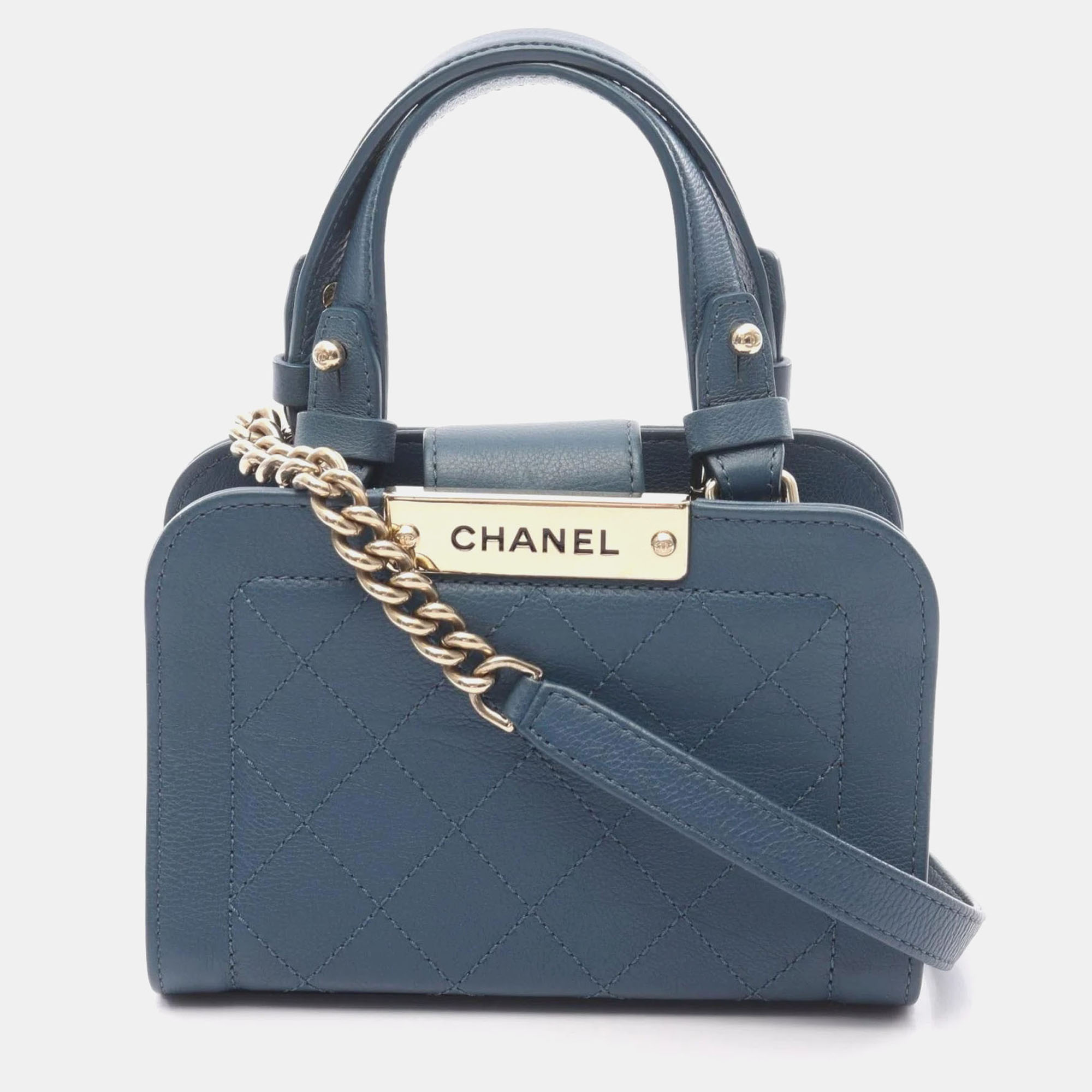 

Chanel Matelasse Blue Leather Shoulder Bag