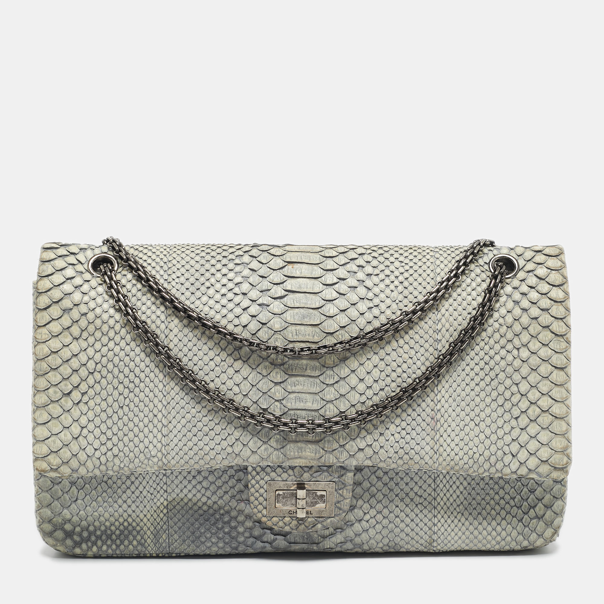 

Chanel Grey Python Reissue 2.55 Classic 228 Flap Bag