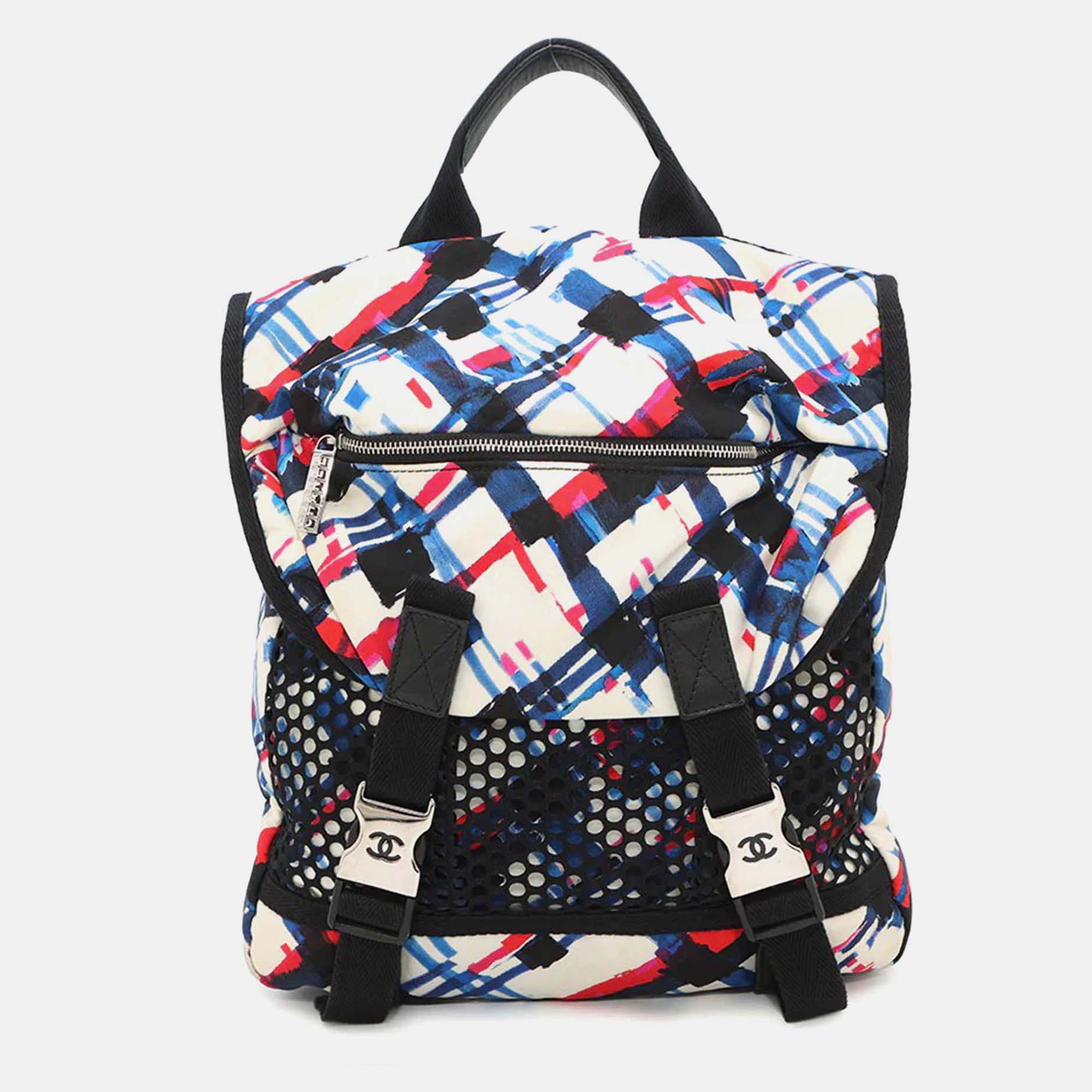 

Chanel Airline White Multicolor Nylon Backpack