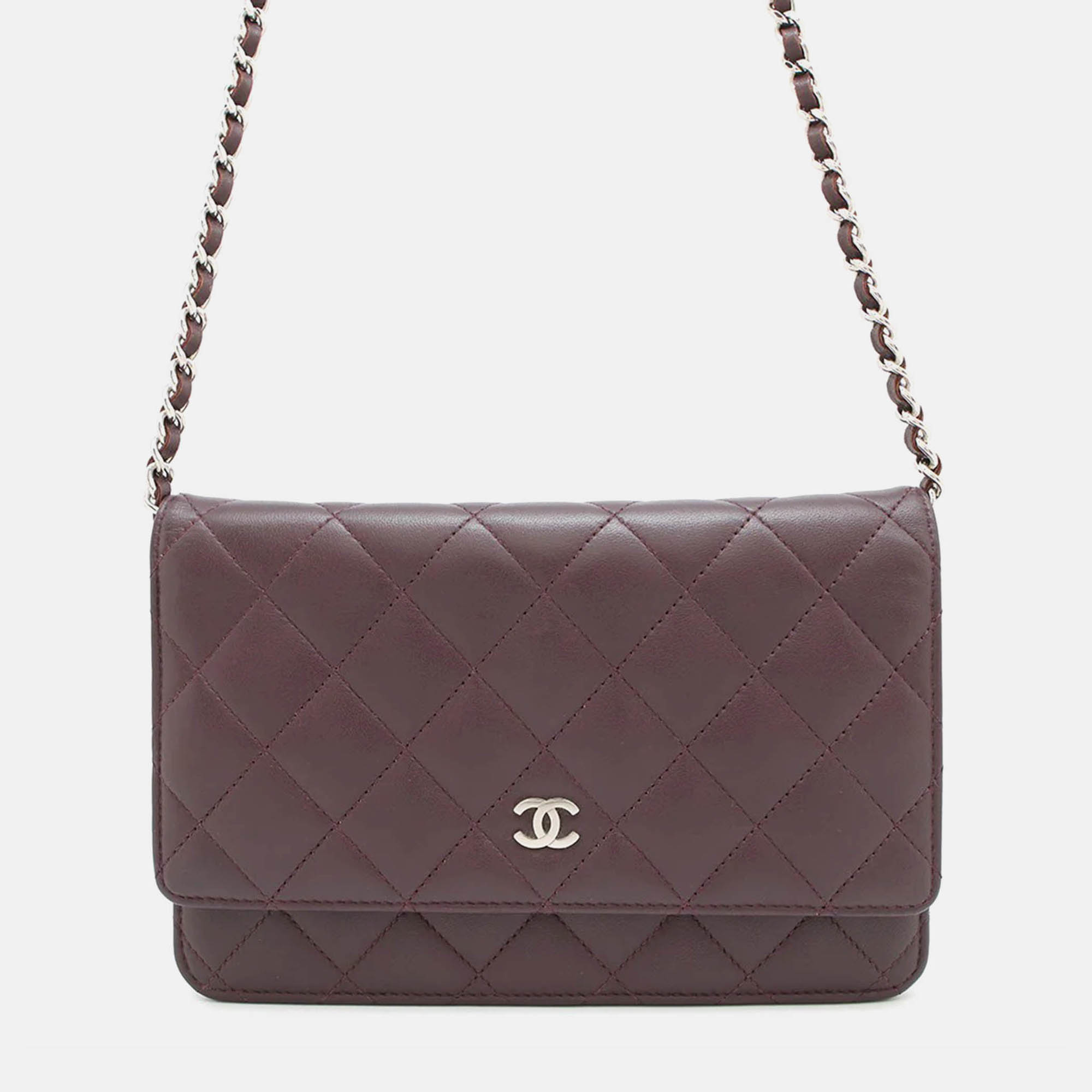 

Chanel Matelasse Purple Lambskin Wallet On Chain