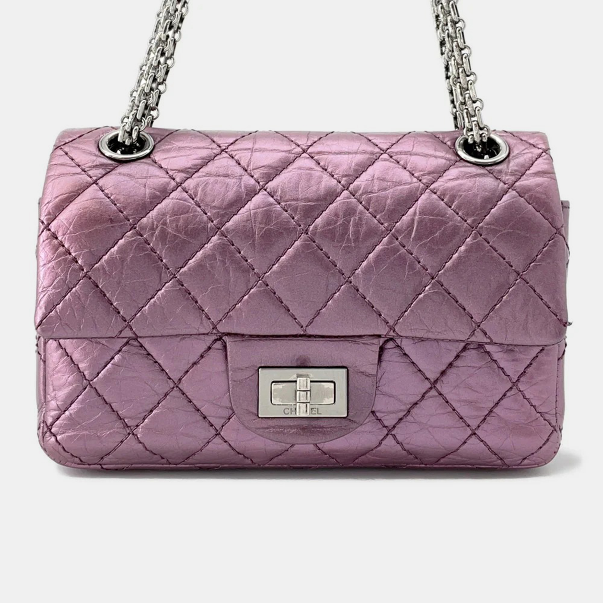 

Chanel 2.55 Mini Metallic Pink Lambskin Chain Shoulder Bag
