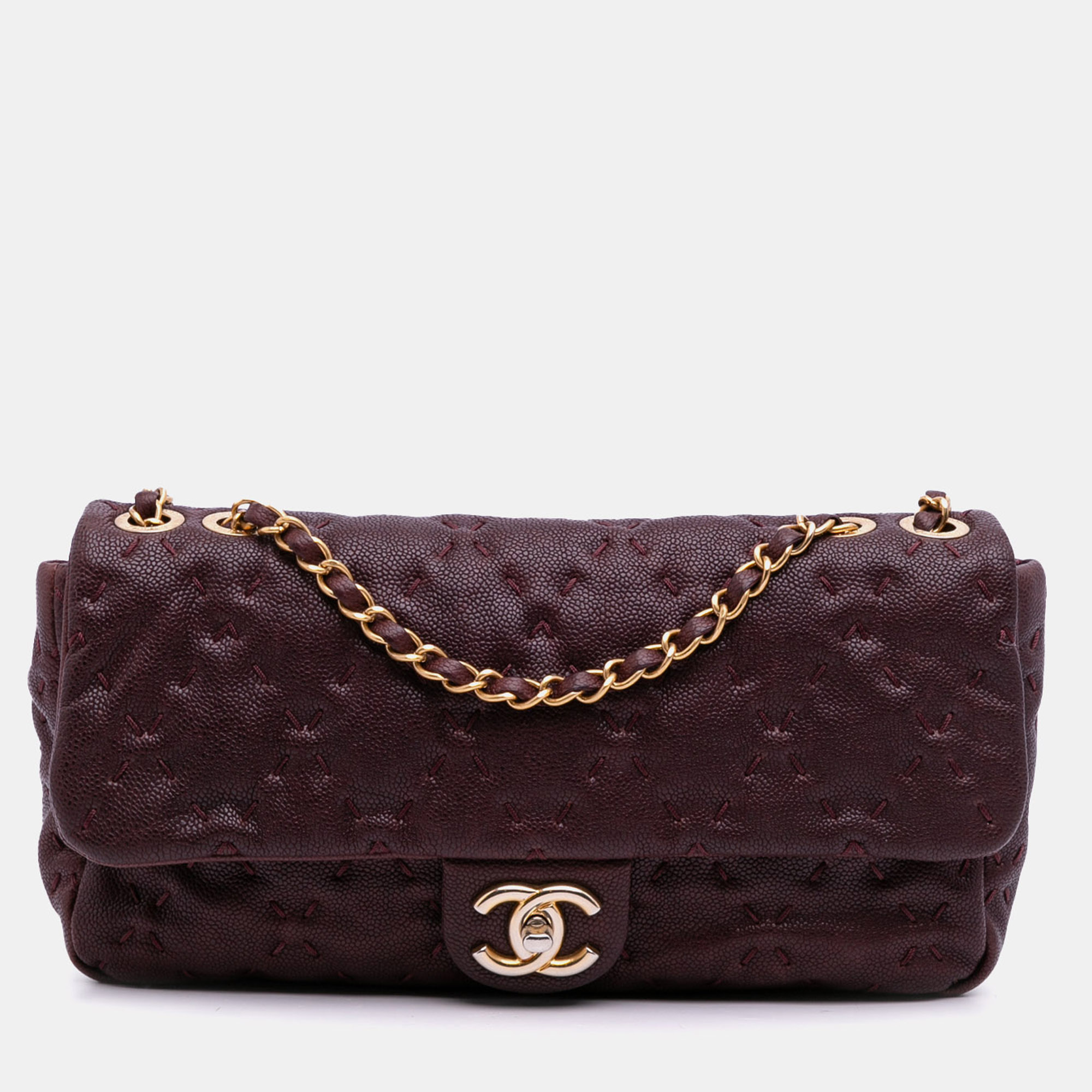 

Chanel Red Caviar Wild Stitch Flap