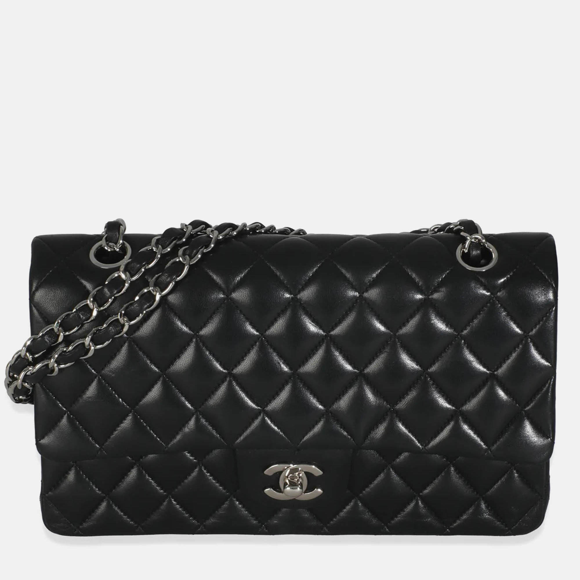 

Chanel Black Quilted Lambskin Medium Classic Double Flap Bag