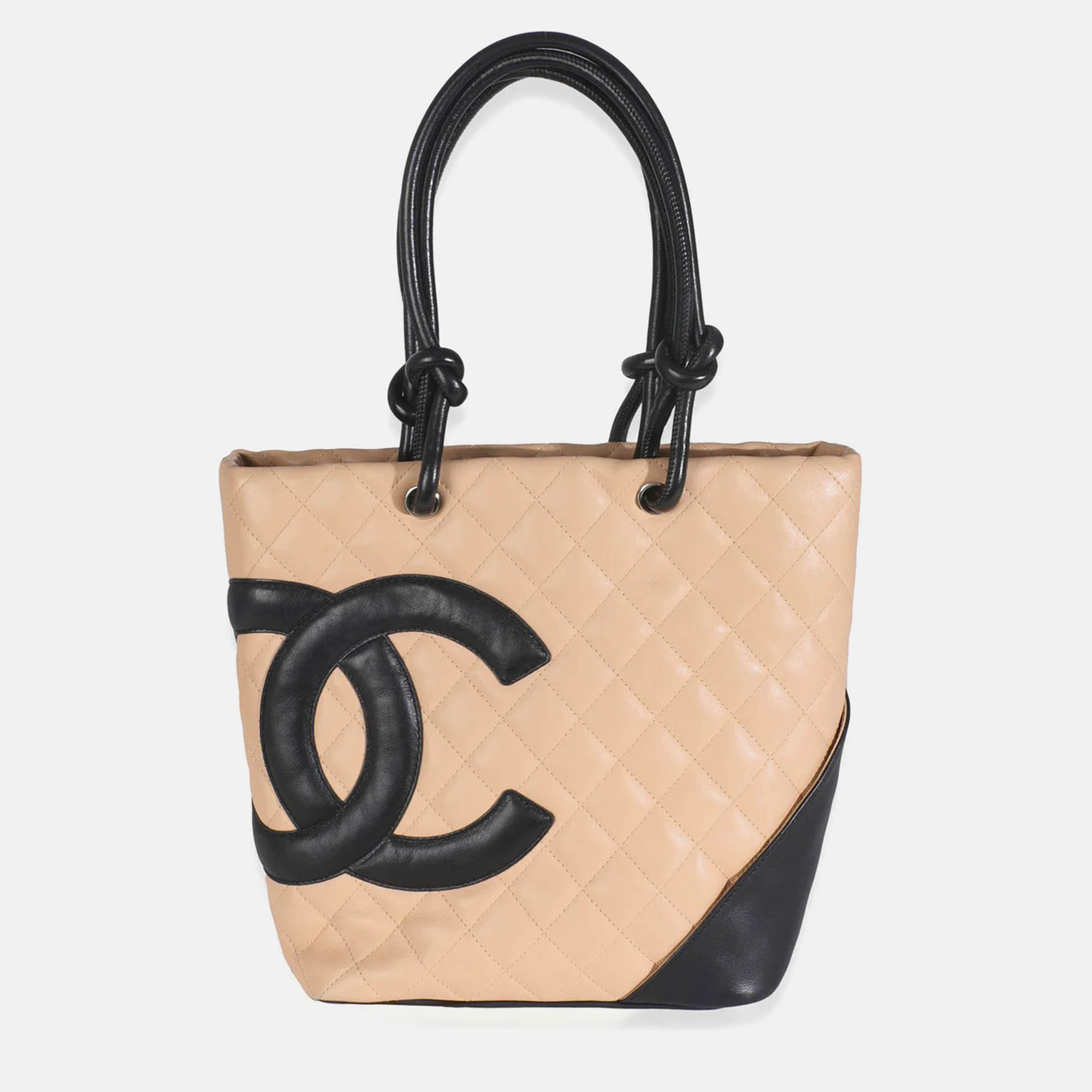 

Chanel Beige Quilted Lambskin Cambon Bucket Bag