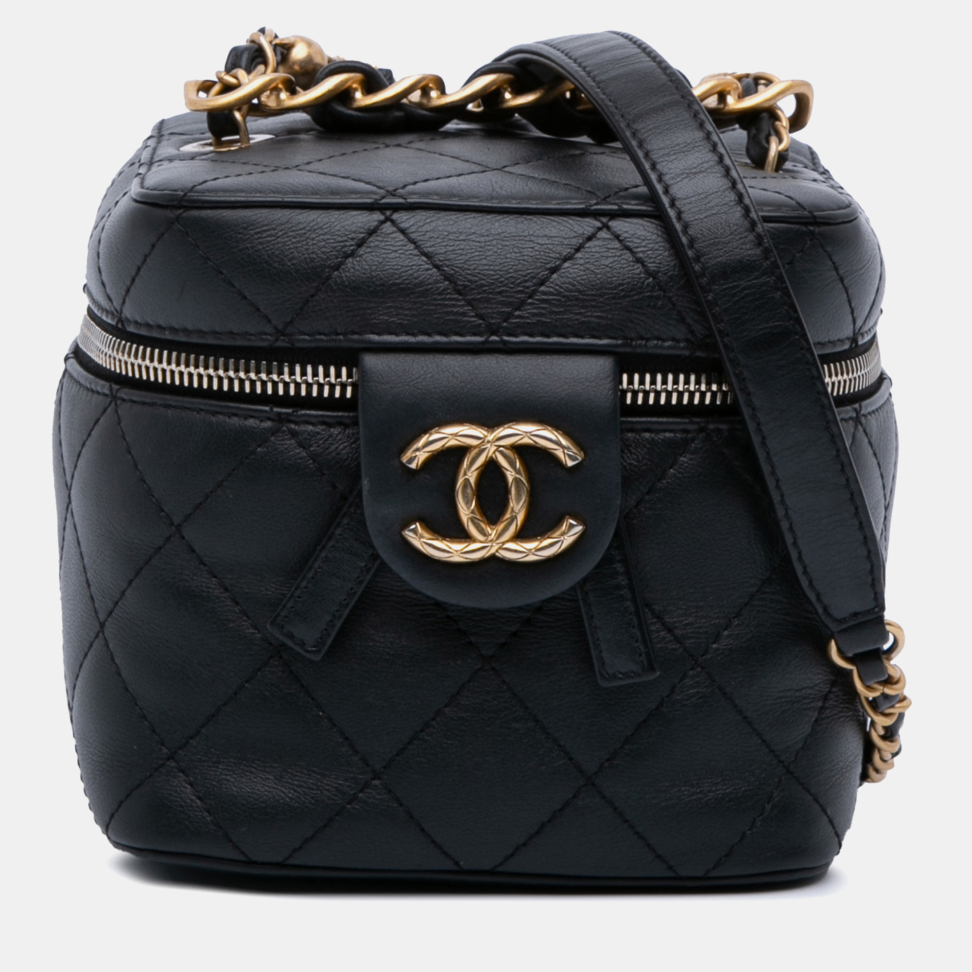 

Chanel Black Small CC Lambskin Vanity Case
