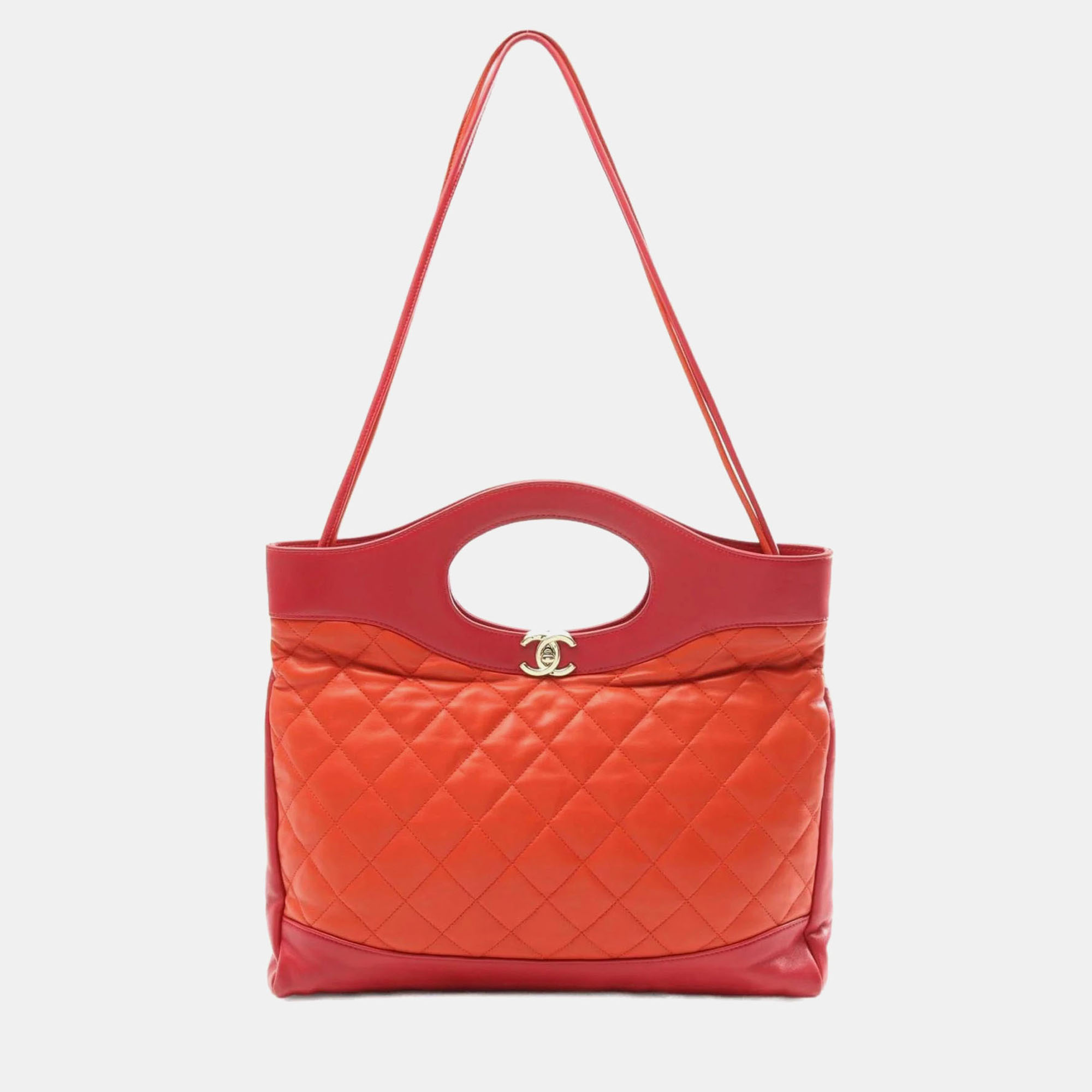 

Chanel Chanel 31 Matelasse Shoulder Bag Leather Red Orange