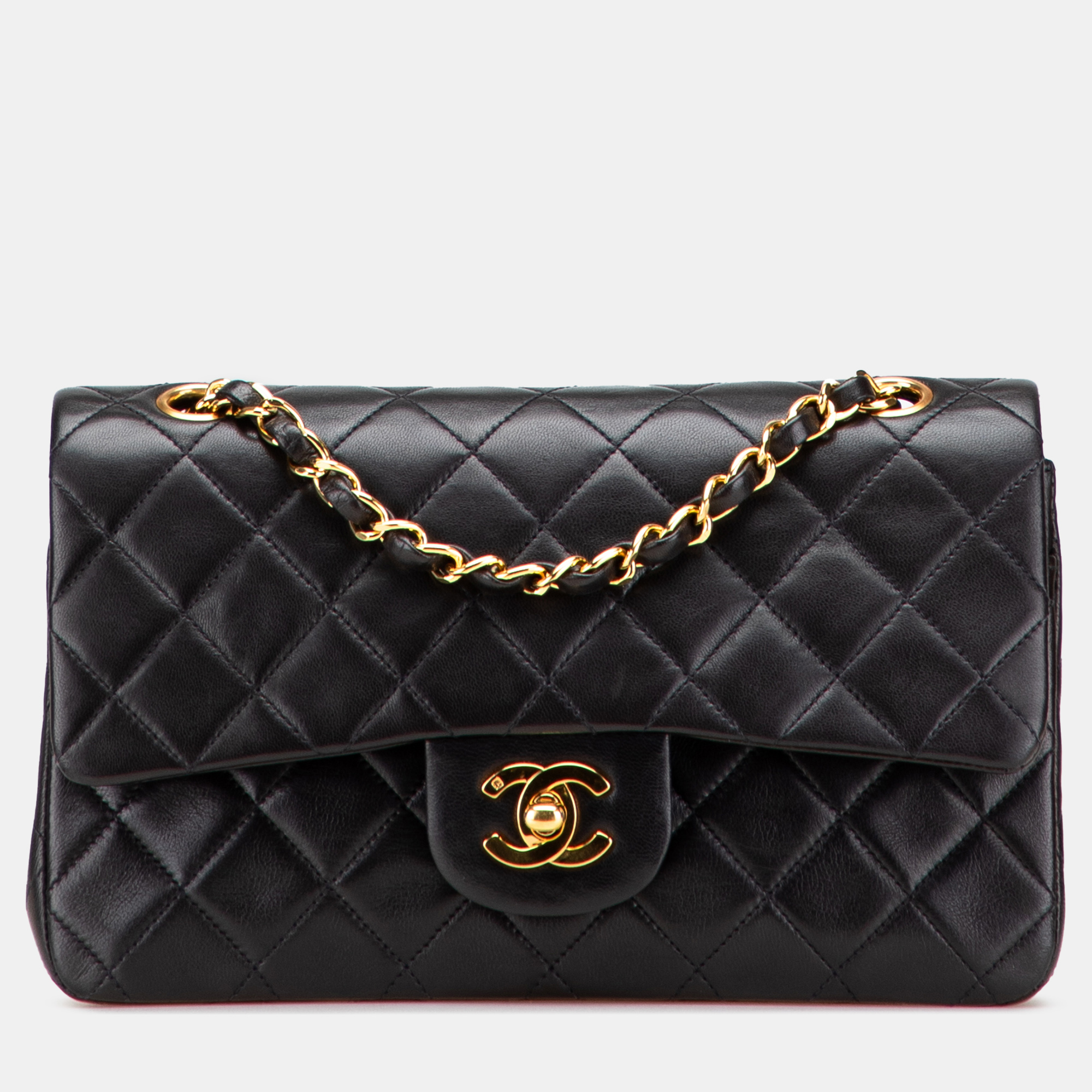 

Chanel Black Small Classic Lambskin Double Flap