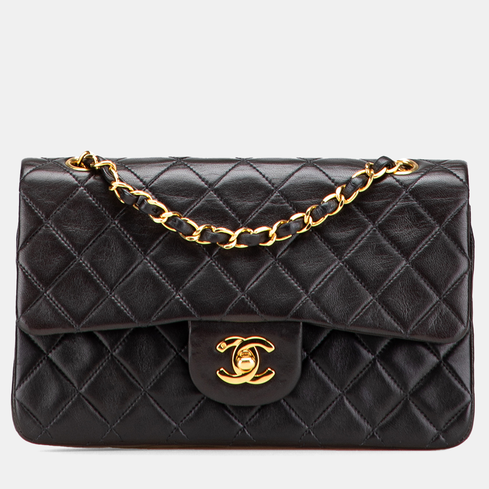 

Chanel Black Small Classic Lambskin Double Flap