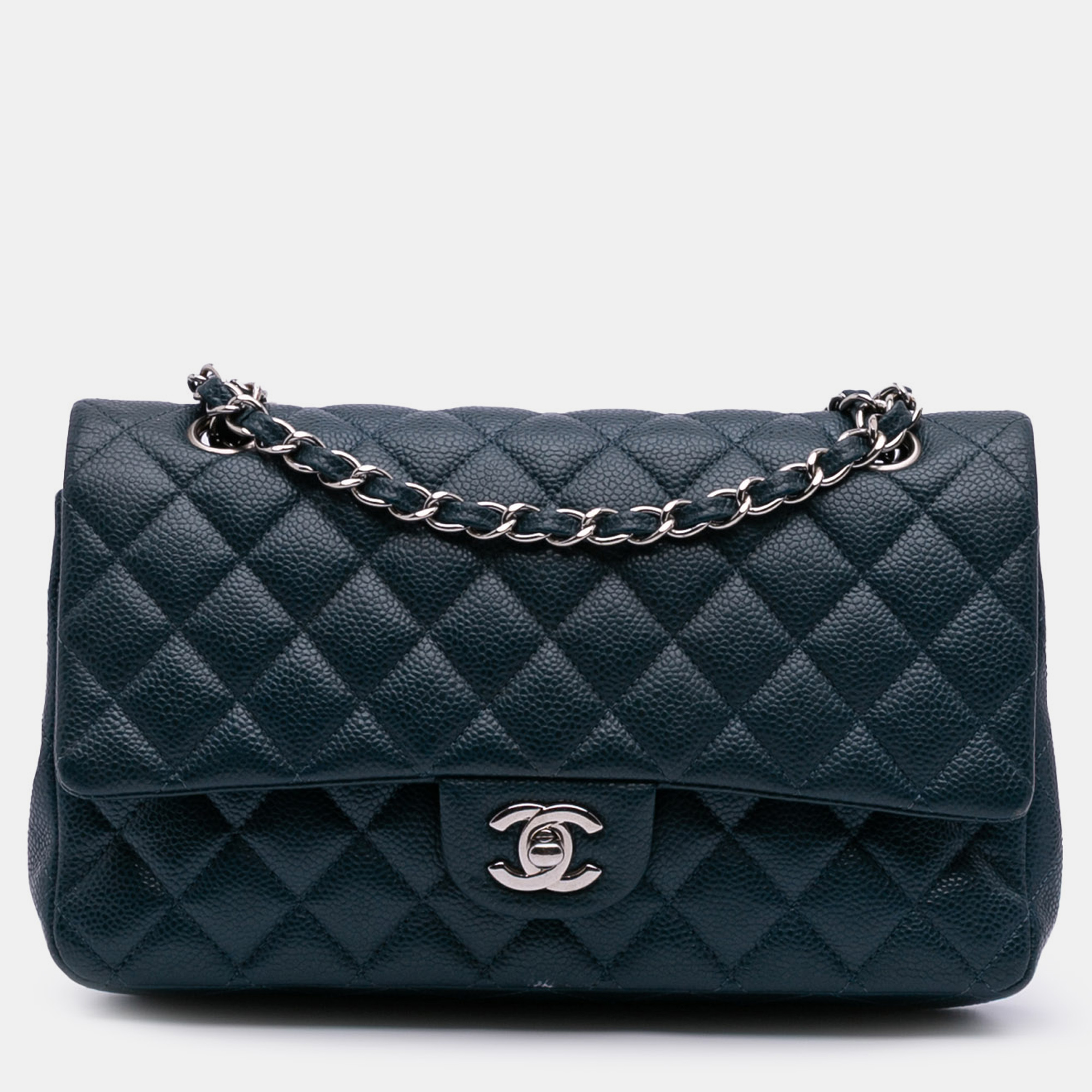 

Chanel Blue Medium Classic Caviar Double Flap