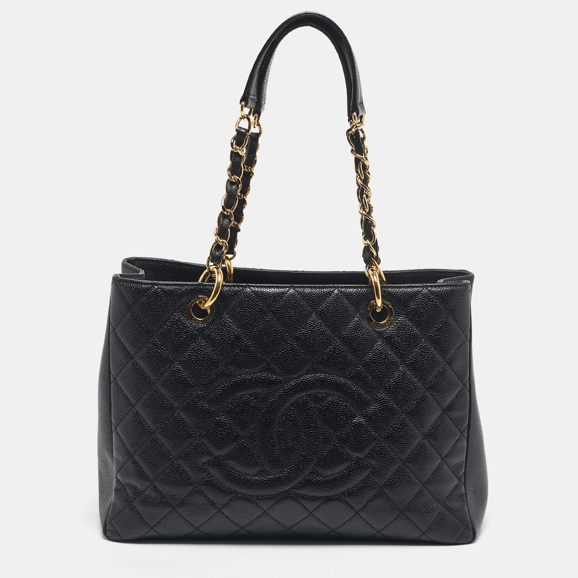 

Chanel Black Quilted Caviar Leather Grand Shopper Tote