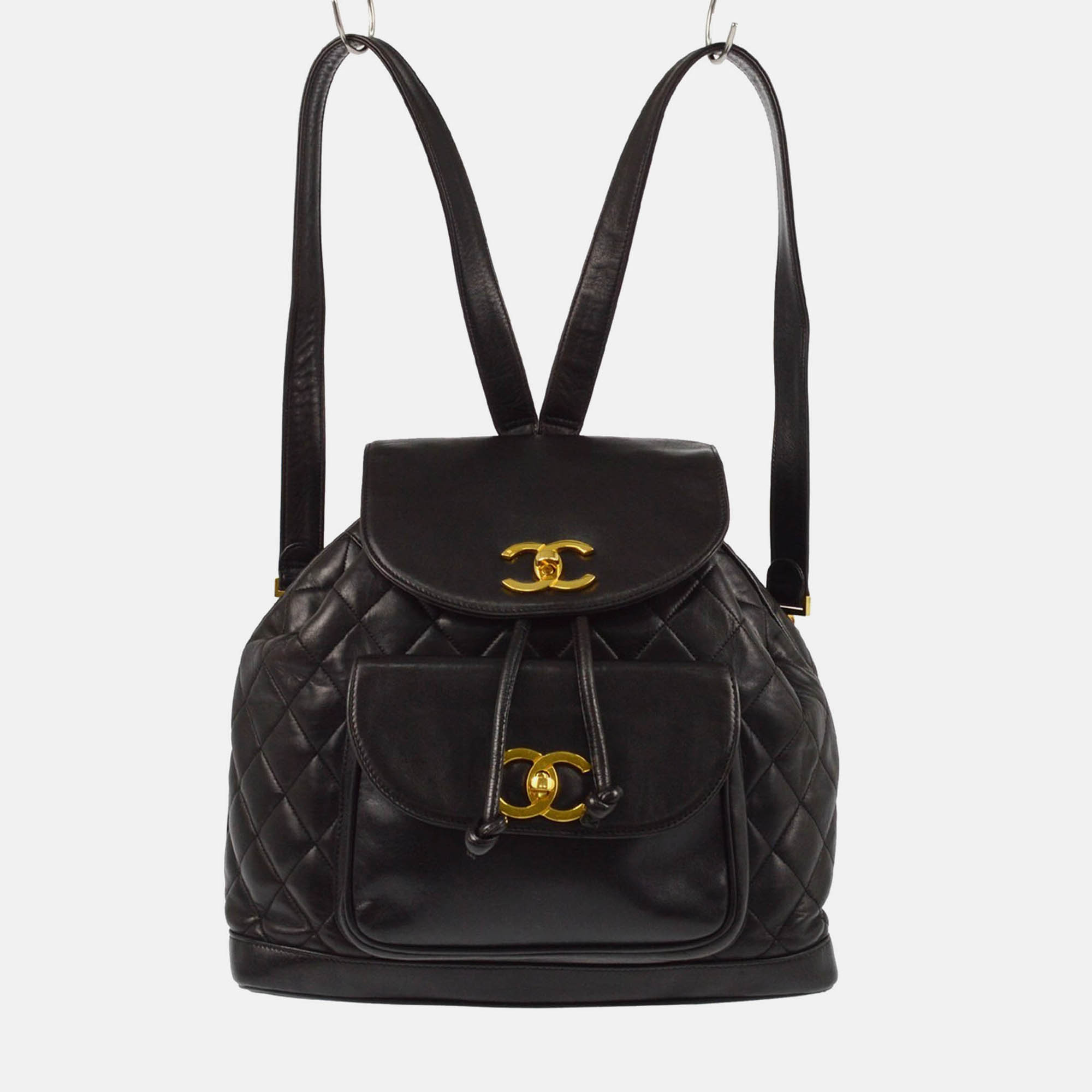 

Chanel Black Lambskin Backpack