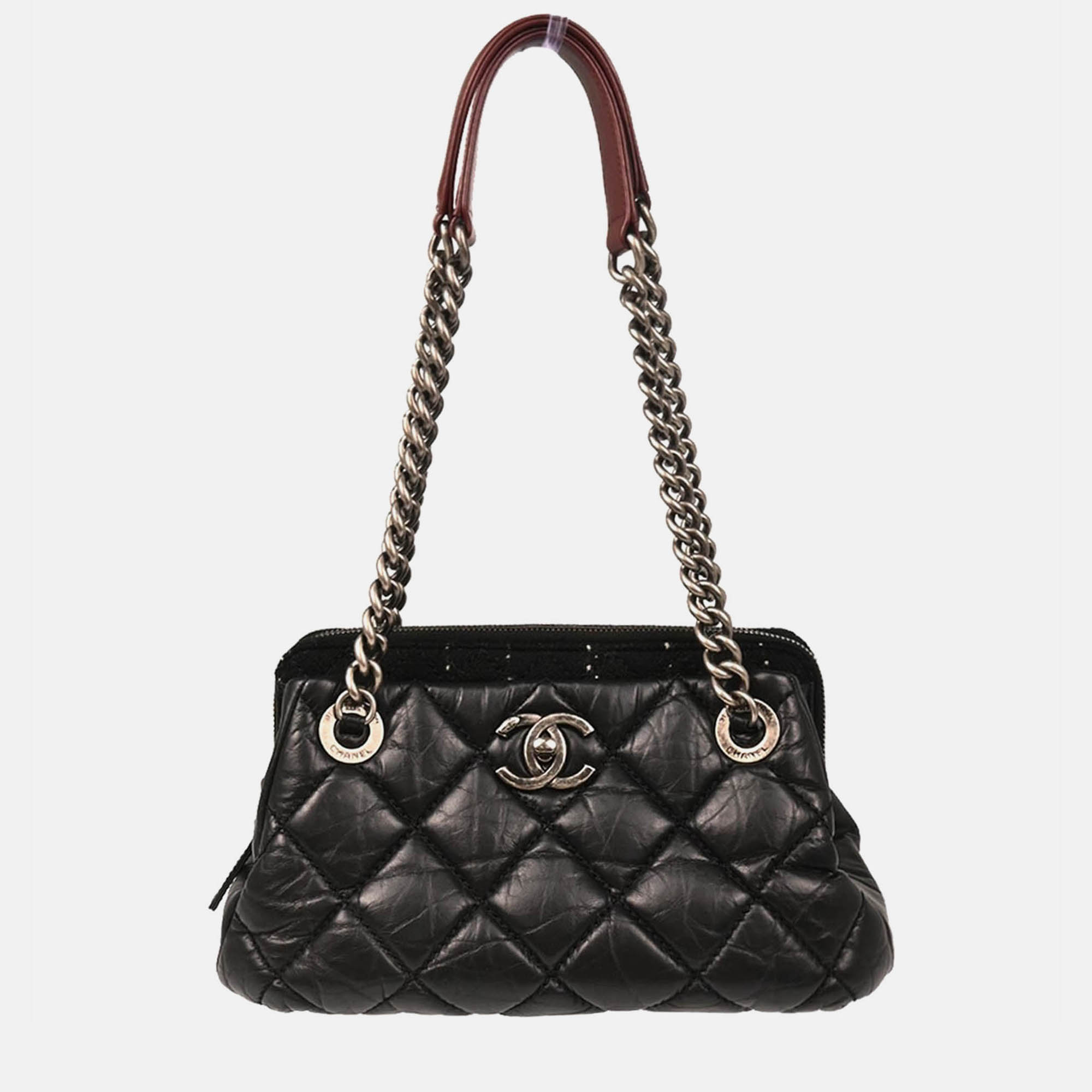 

Chanel Tote Bag Black Calfskin Tote Handbag