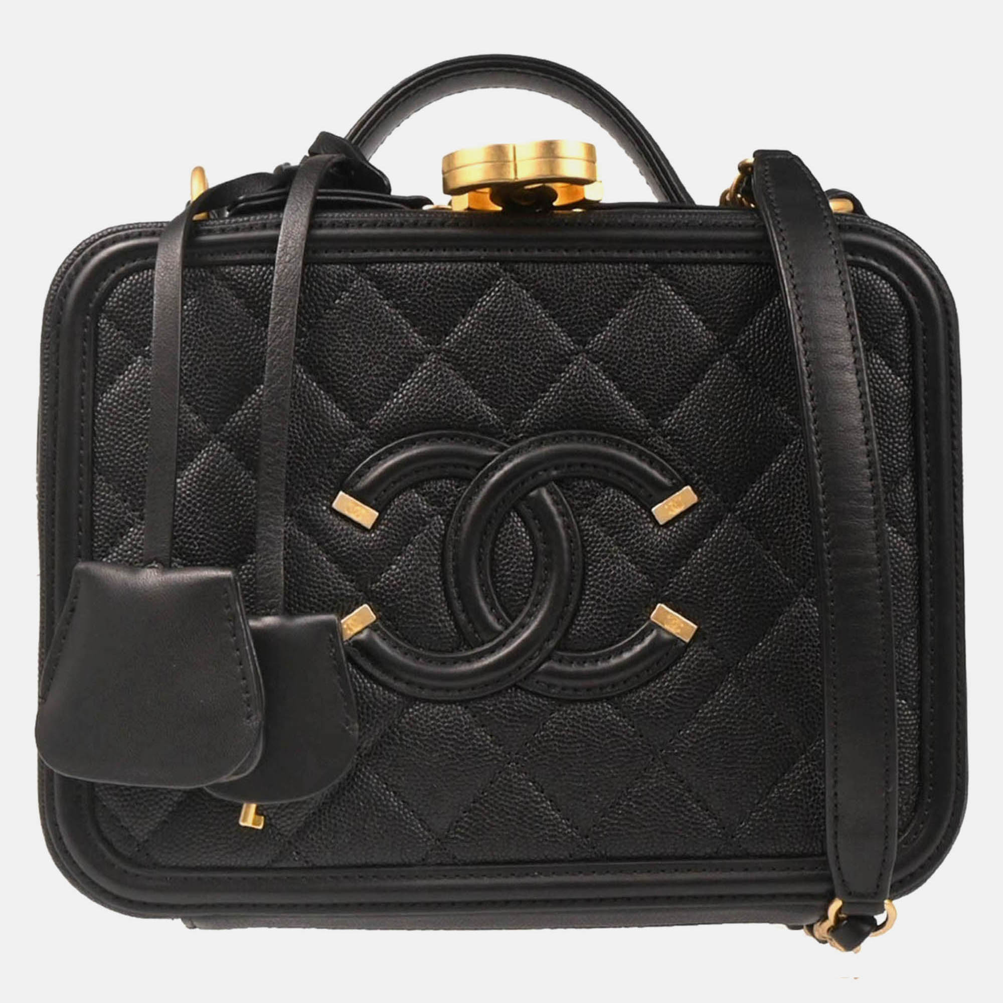 

Chanel Filigree Vanity Black Calfskin 2way Shoulder Bag