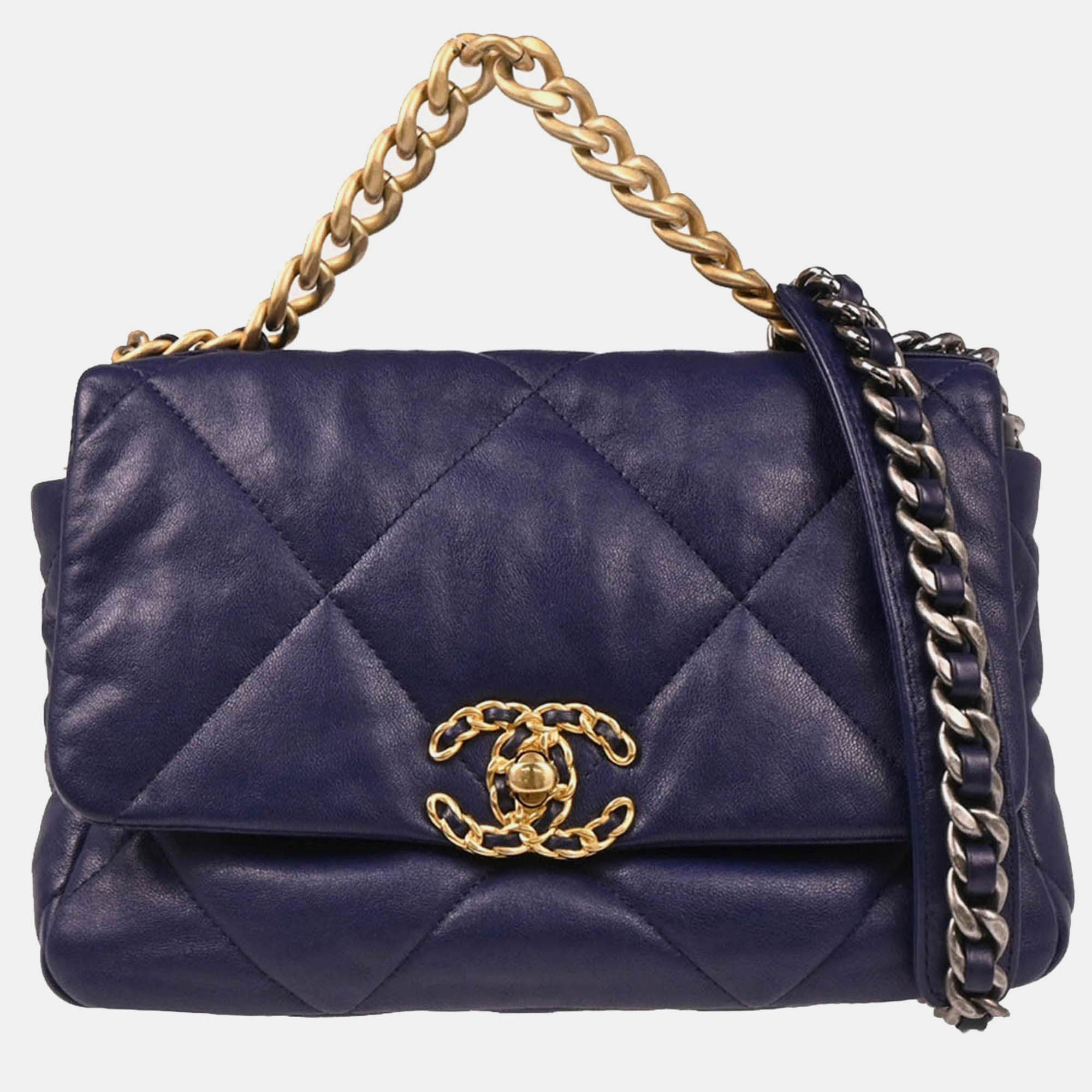 

Chanel Chanel 19 Navy Lambskin 2way Shoulder Bag, Navy blue