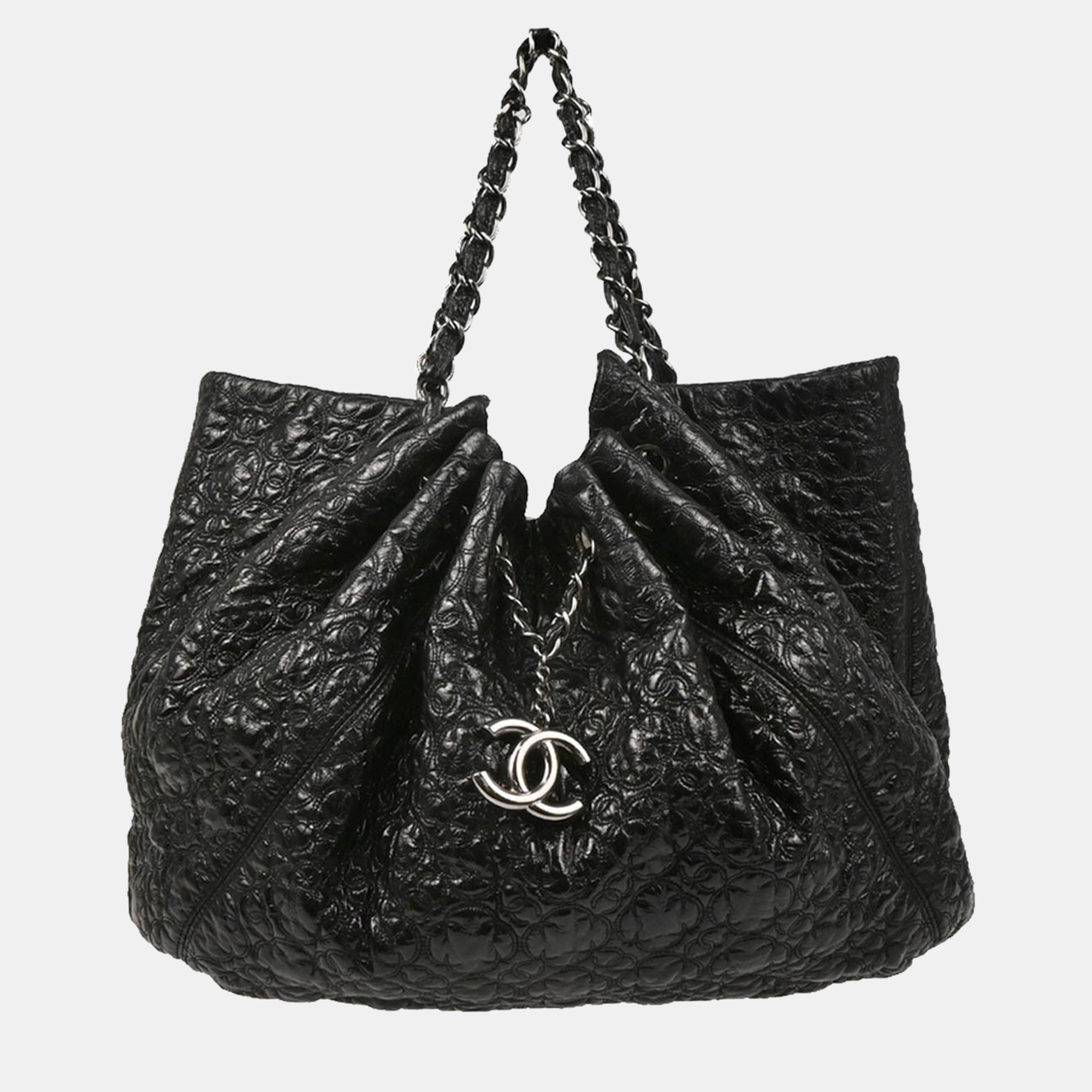 

Chanel Rock in Moscow Cabas Black Patent Leather Tote Bag