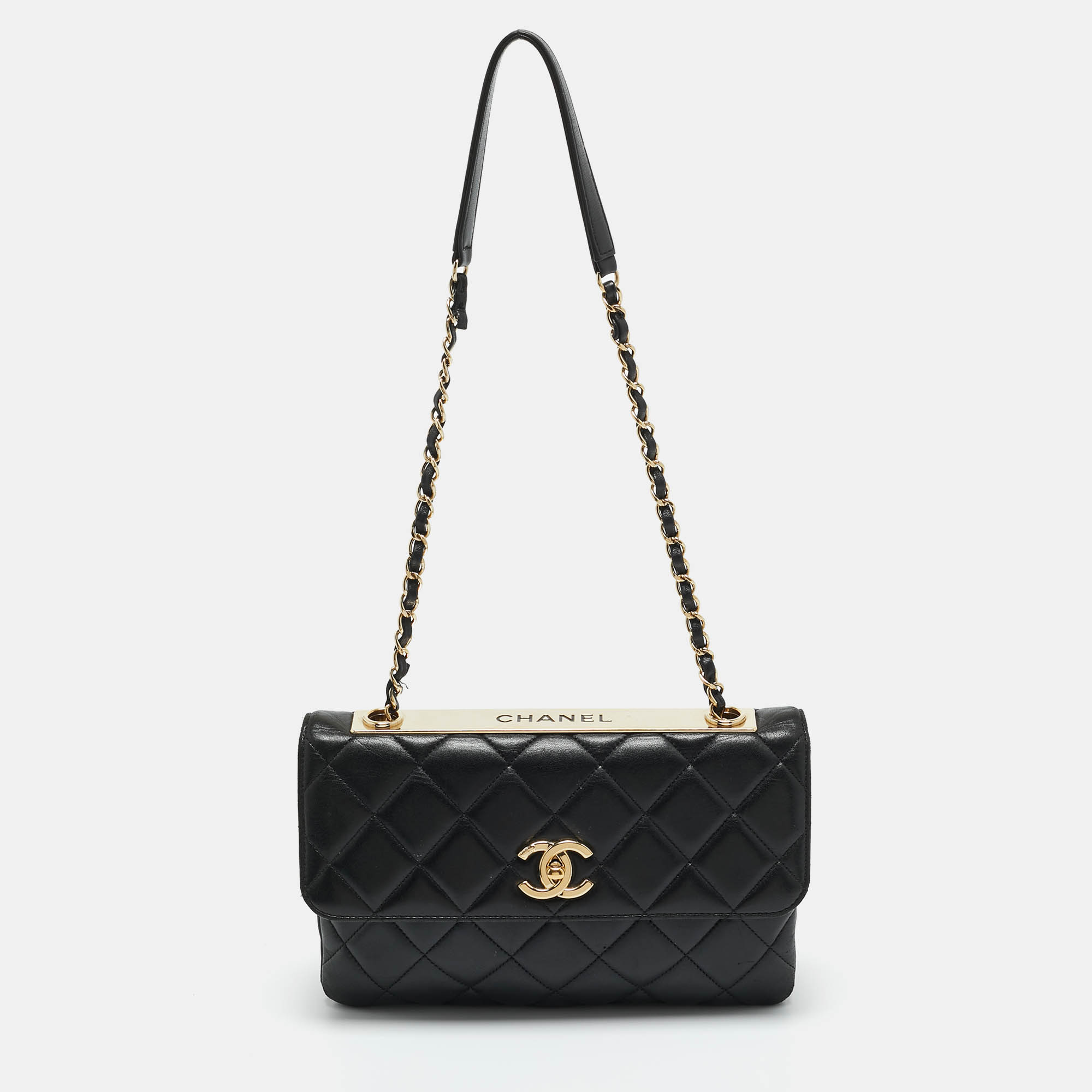 

Chanel Black Quilted Leather Trendy CC Flap Bag