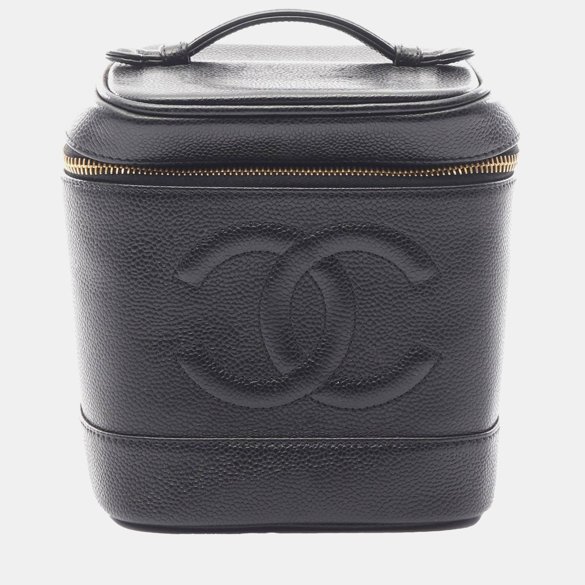 

Chanel Black CC Caviar Vanity Case