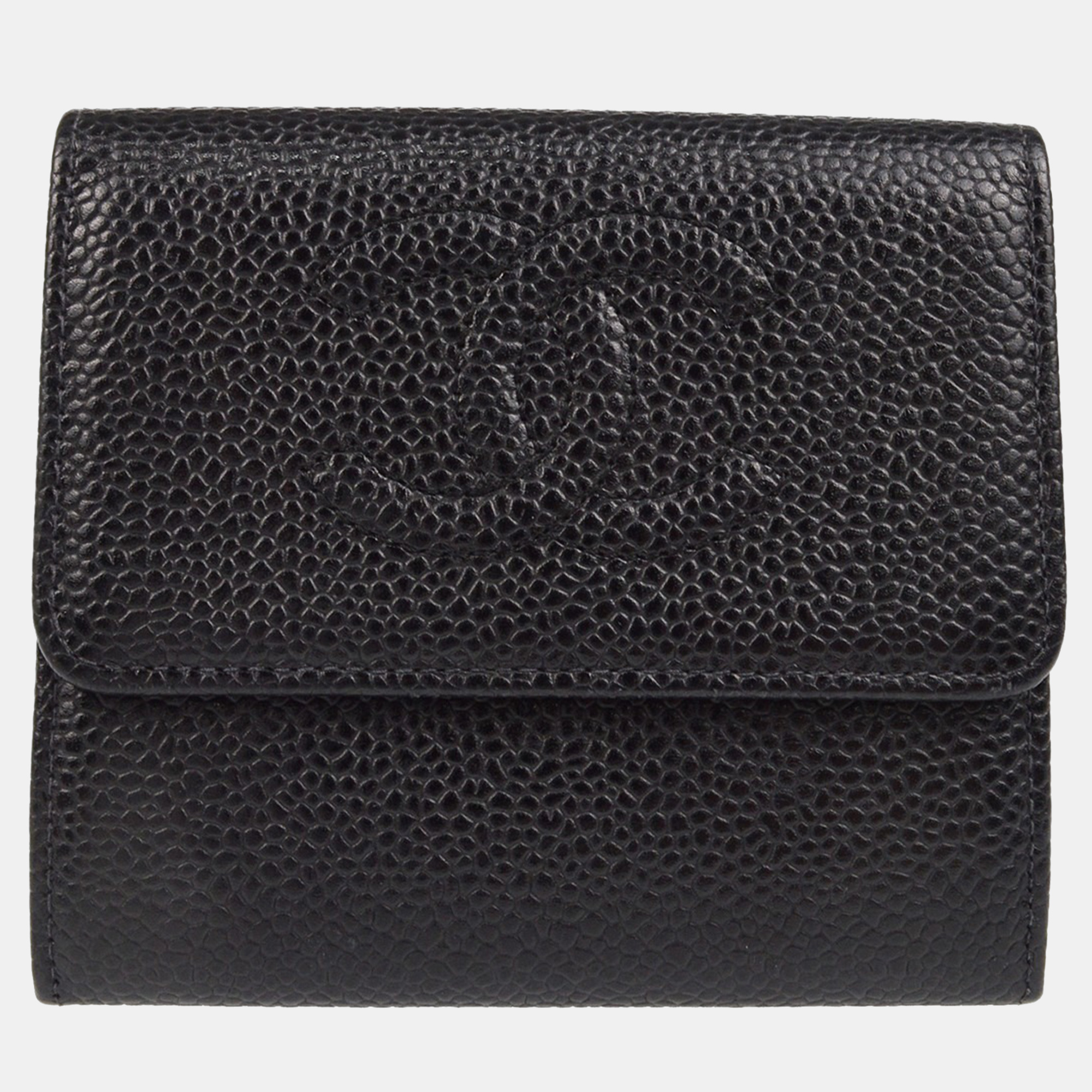 

Chanel Black Calfskin Trifold Wallet