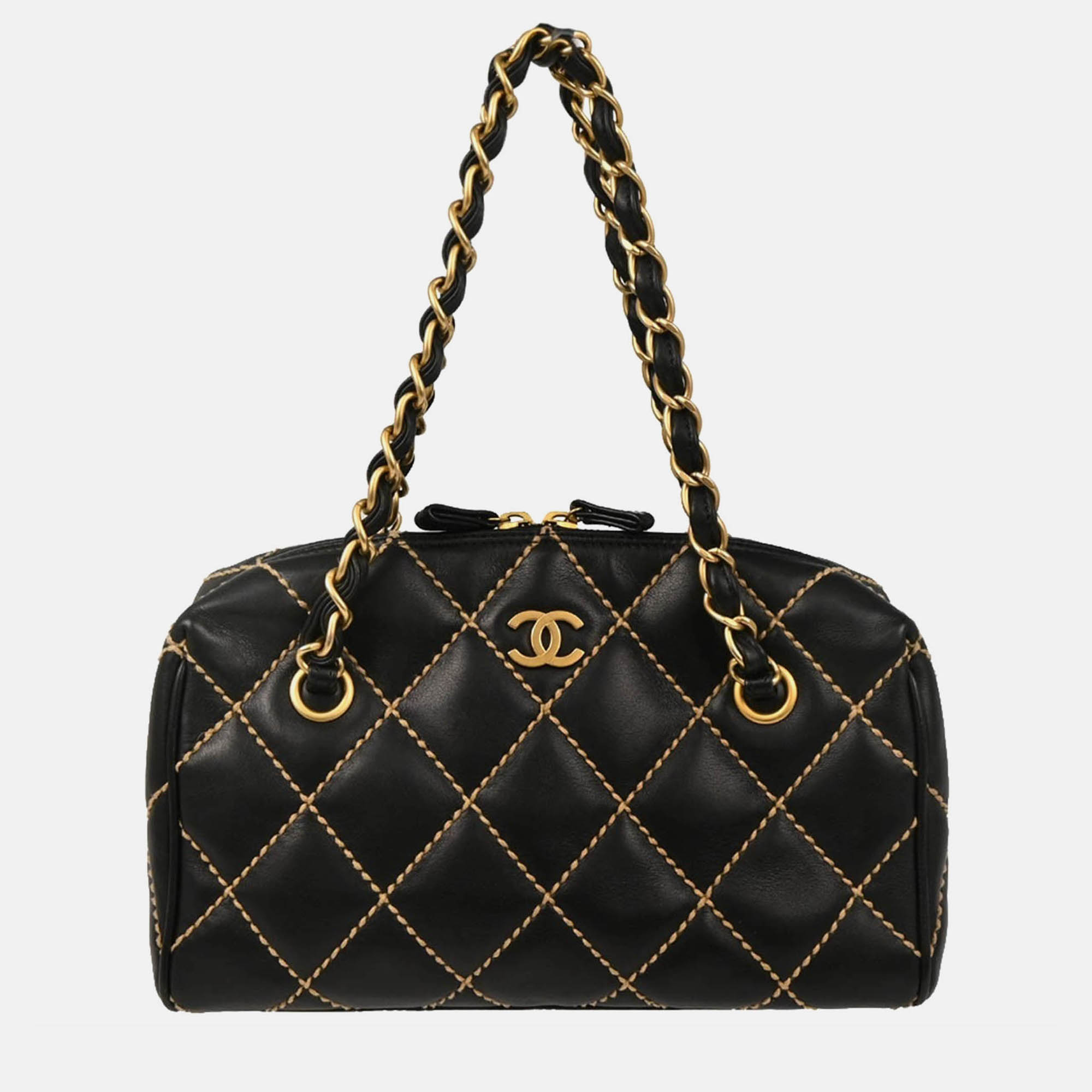 

Chanel Wild Stitch Black Calfskin Handbag