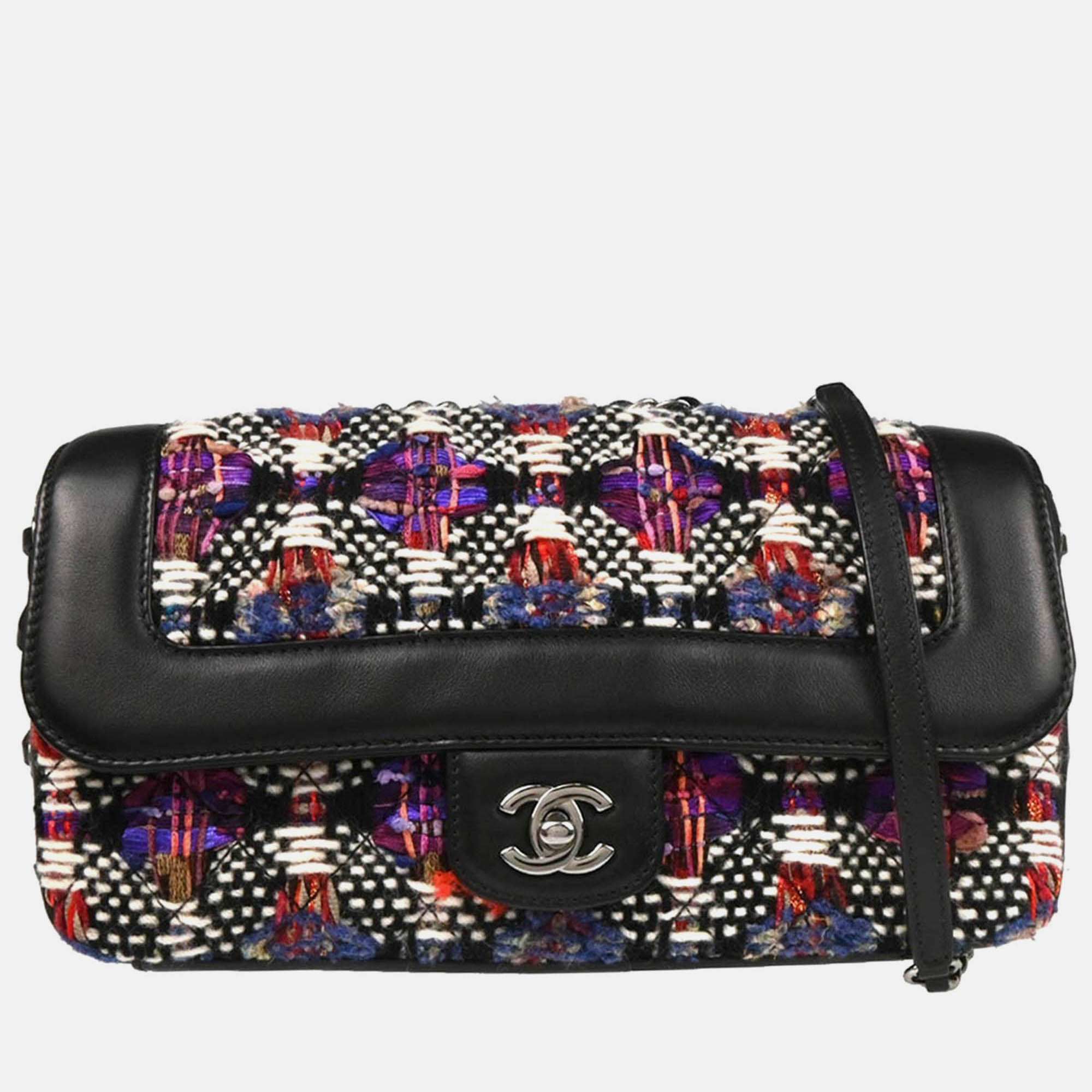 

Chanel Corset Flap Black Lambskin Tweed Shoulder Bag