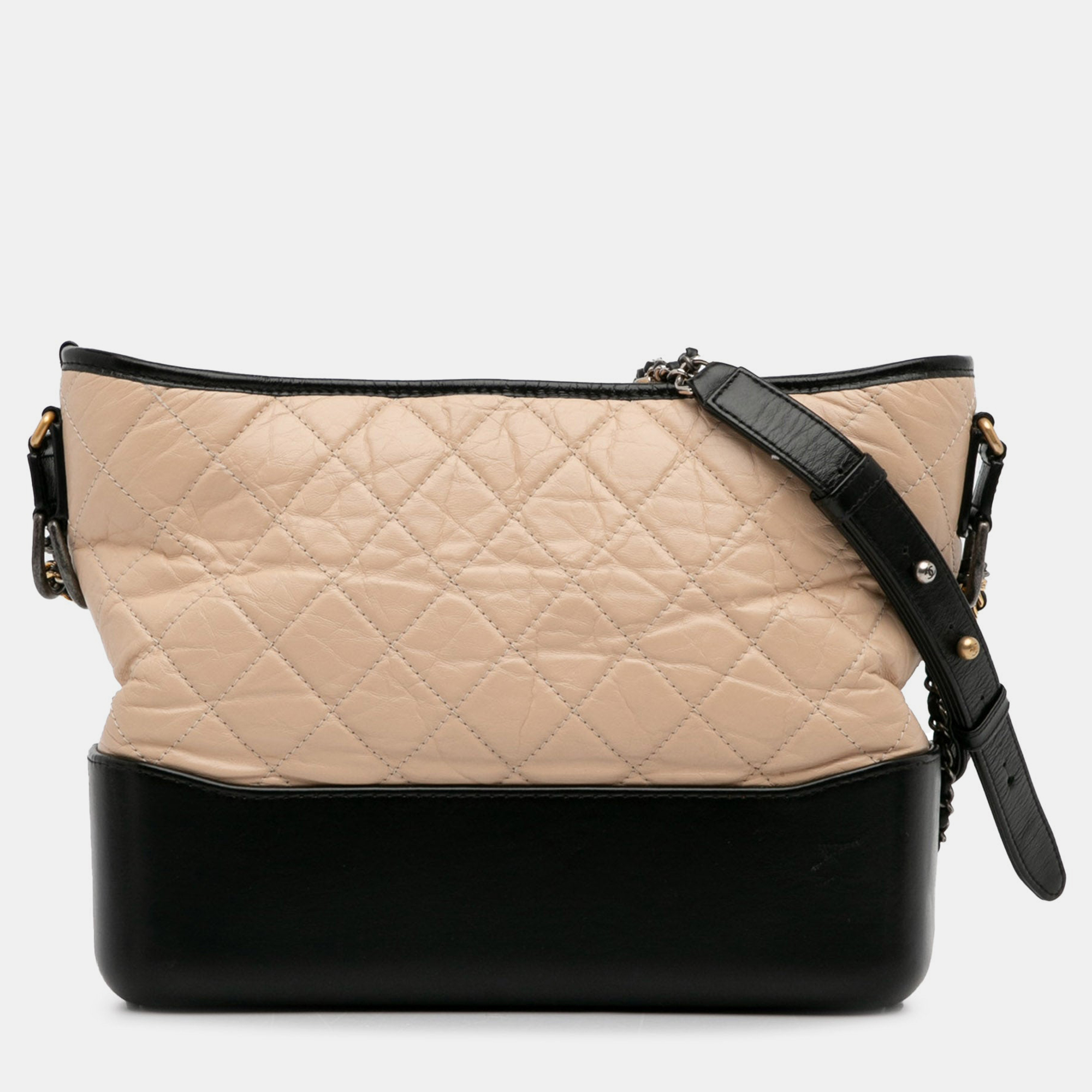 

Chanel Gabrielle Medium Bicolor Lambskin Leather Crossbody Bag, Beige