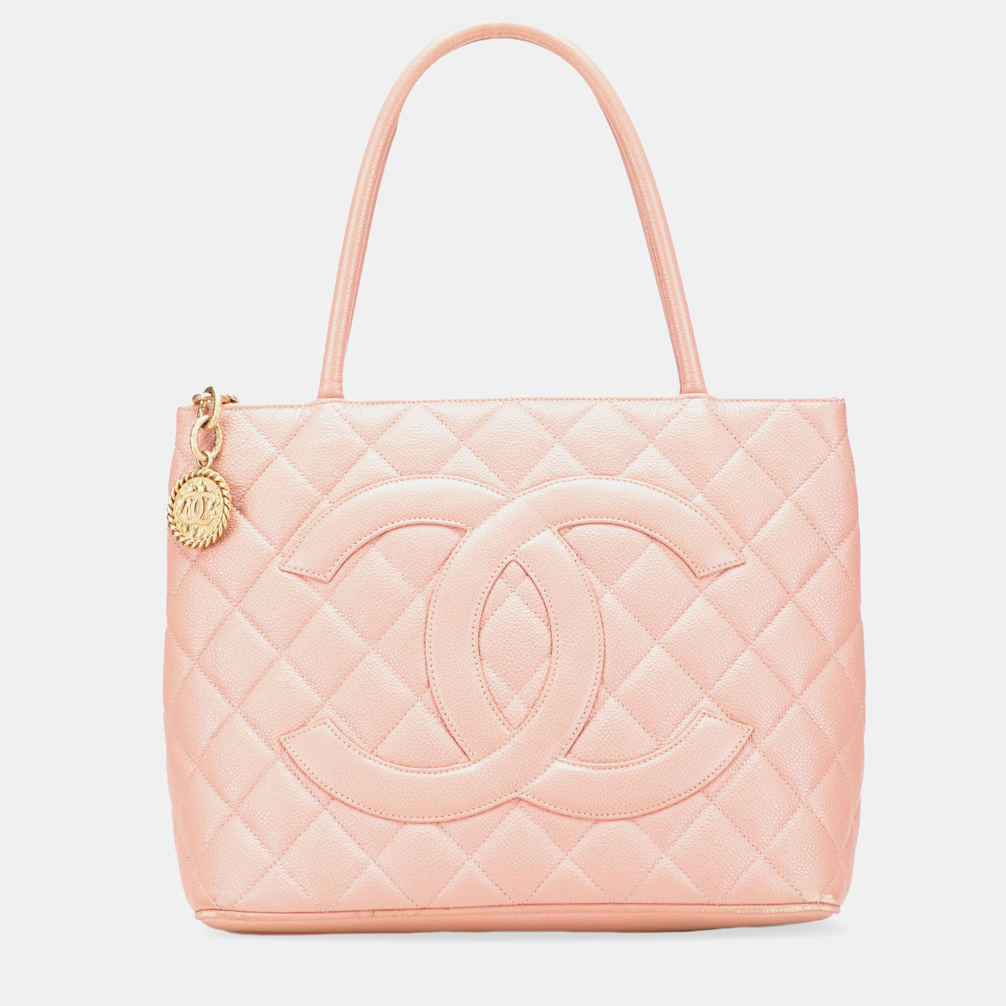 

Chanel Pink Caviar Medallion Tote