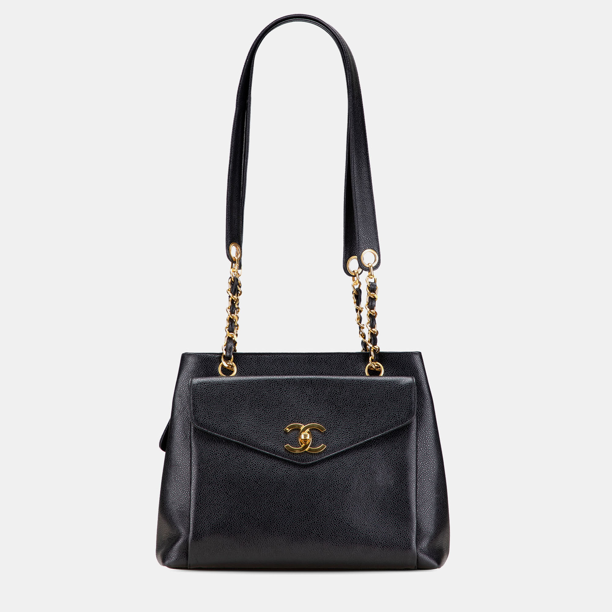 

Chanel Black CC Caviar Shoulder Bag