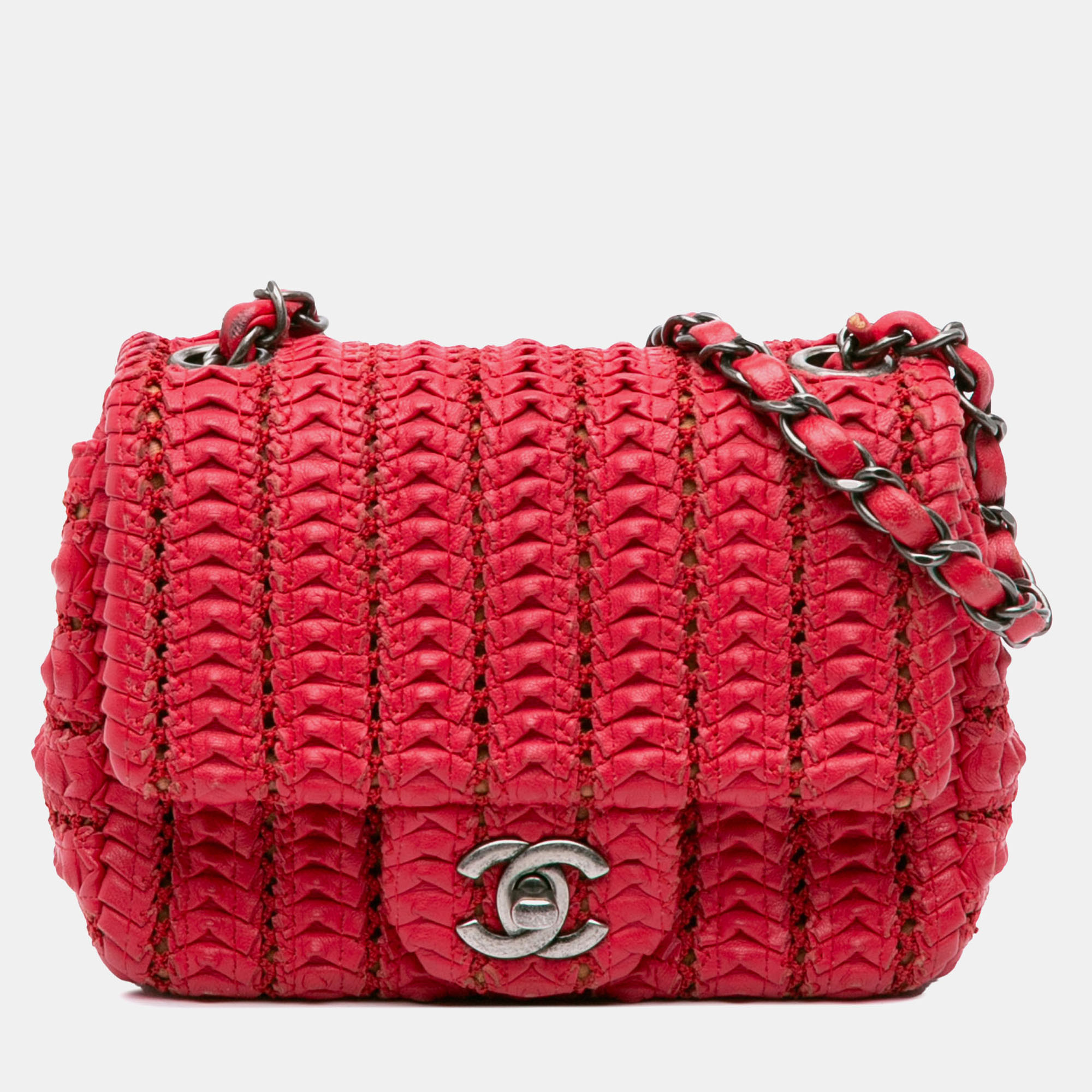 

Chanel Red Paris Seoul Mini Crochet Lambskin Flap