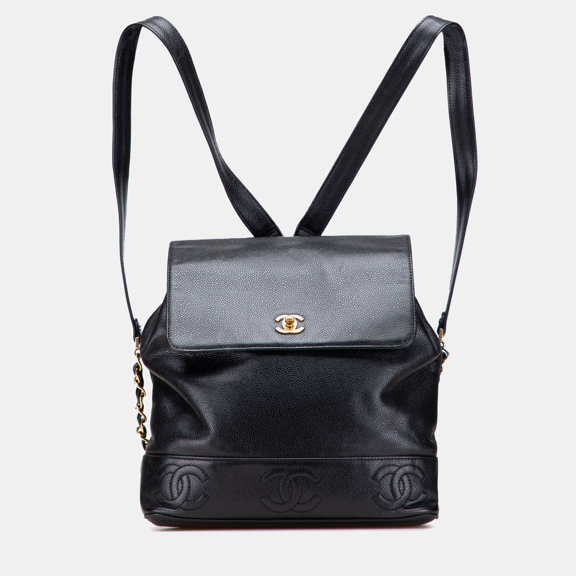 

Chanel Black Caviar Triple CC Backpack