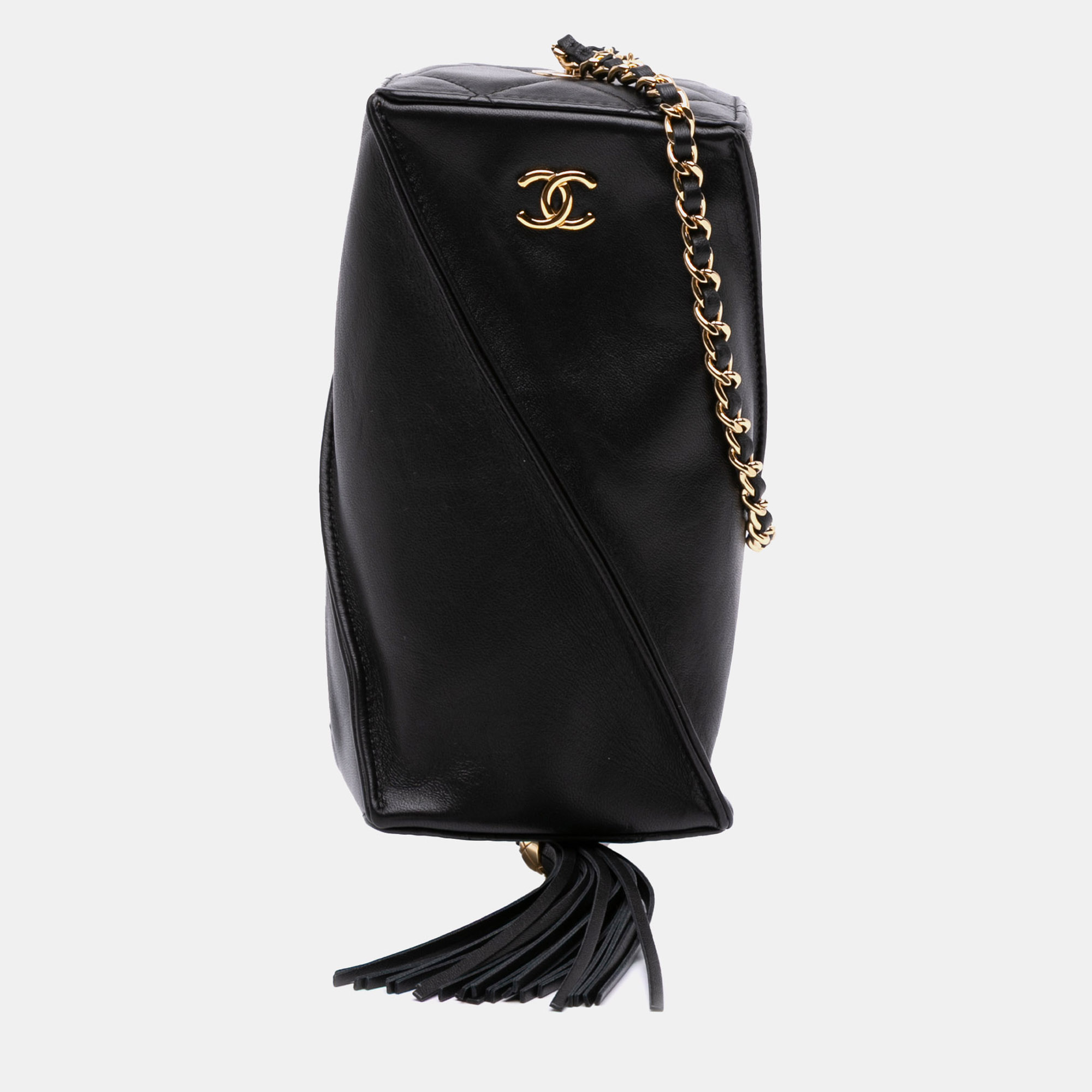 

Chanel Black CC Lambskin Tassel Clutch with Chain
