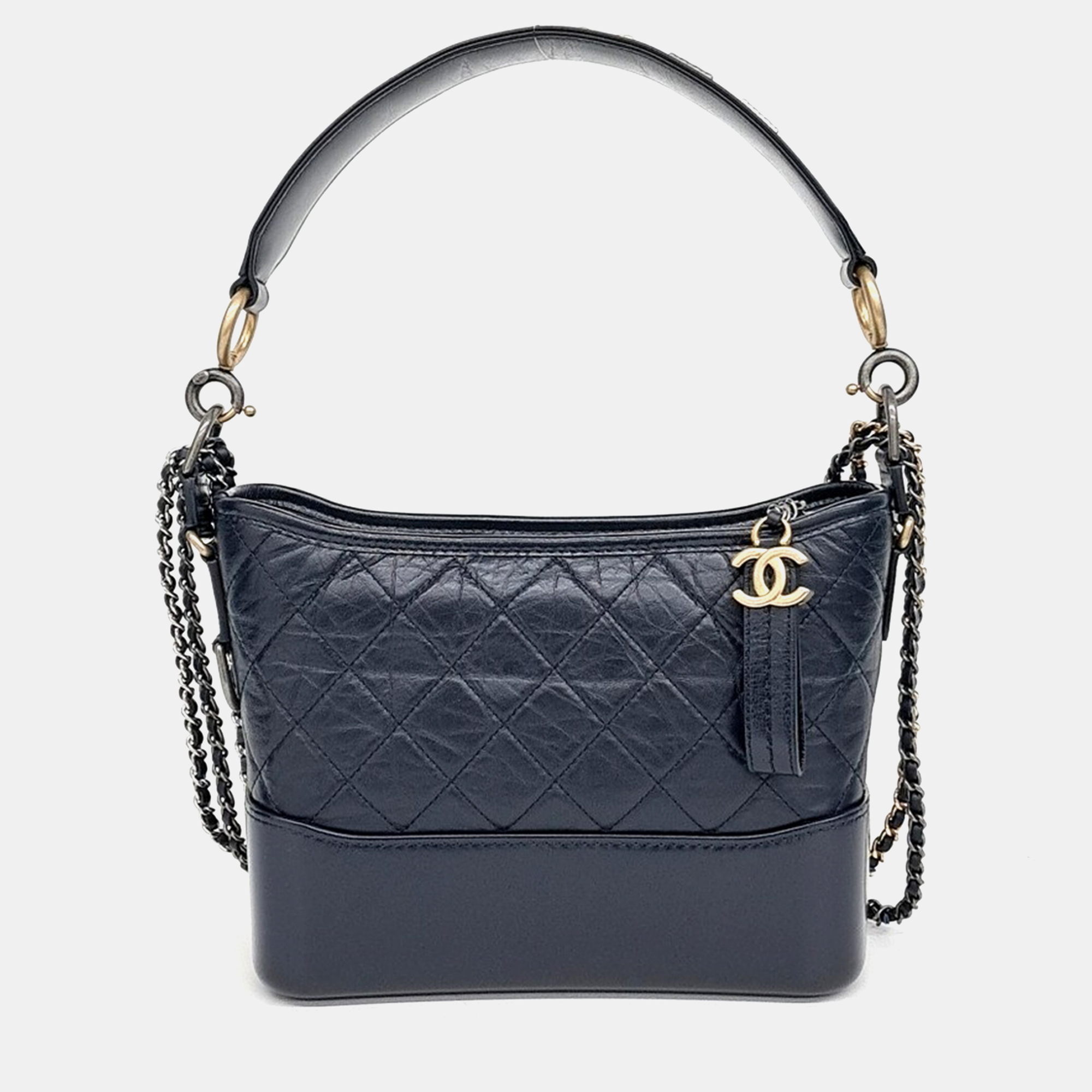 

Chanel Navy Blue Leather Gabrielle Hobo Bag New Medium