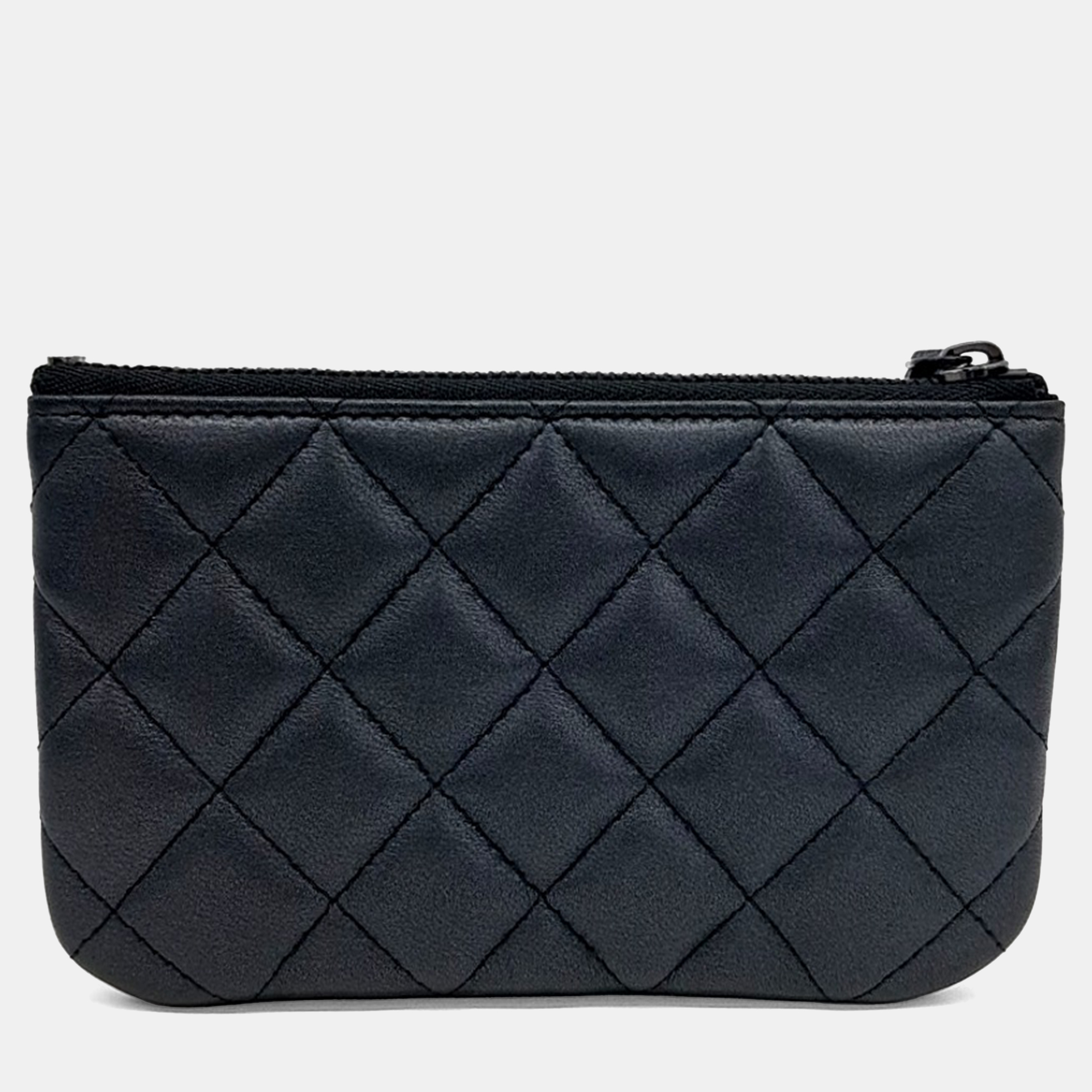 

Chanel Black Leather Mini Pouch