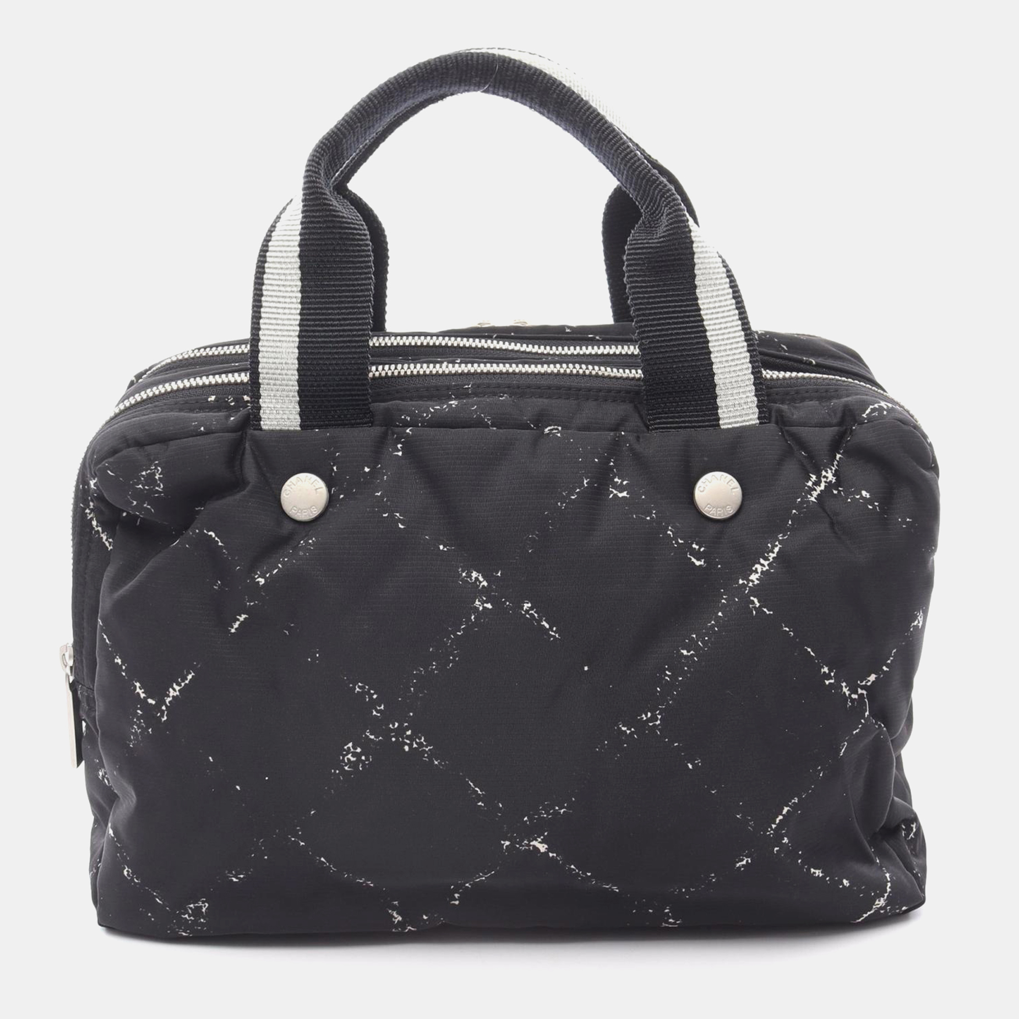 

Chanel Old Travel Line Black Nylon Handbag