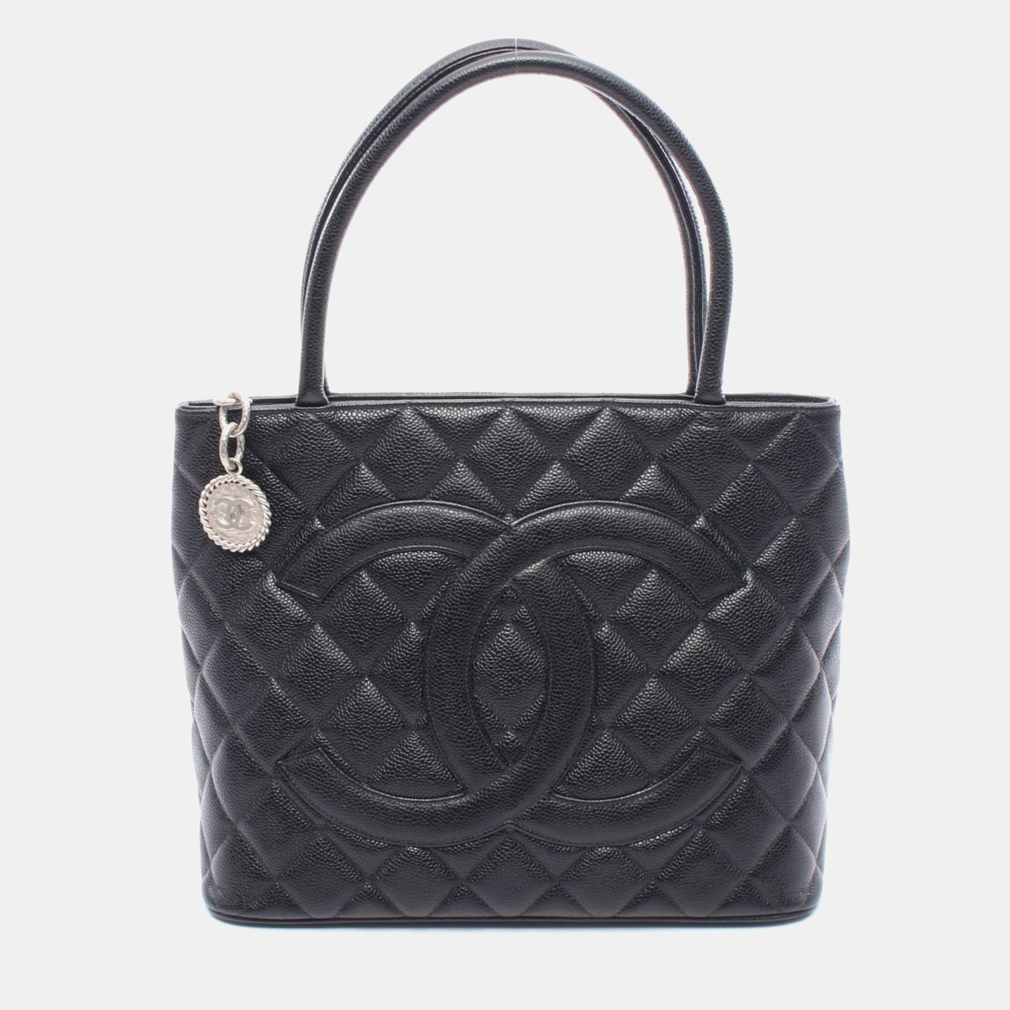 

Chanel Medallion Tote Bag Calfskin Black
