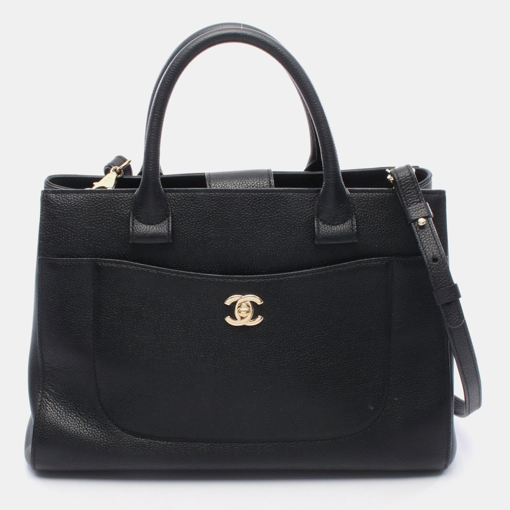 

Chanel Neo Executive Tote Large Shoulder Bag Leather Black Ghw