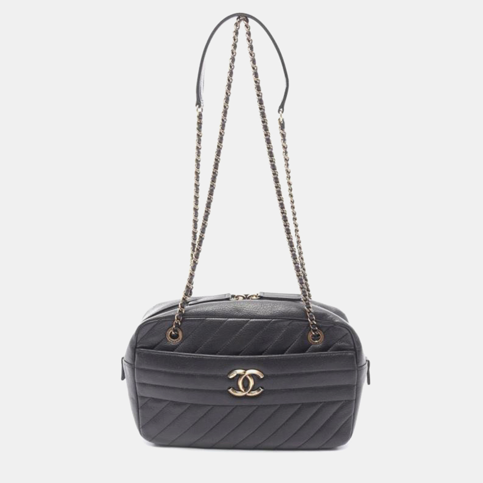 

Chanel Coco Mark Black Leather Bag