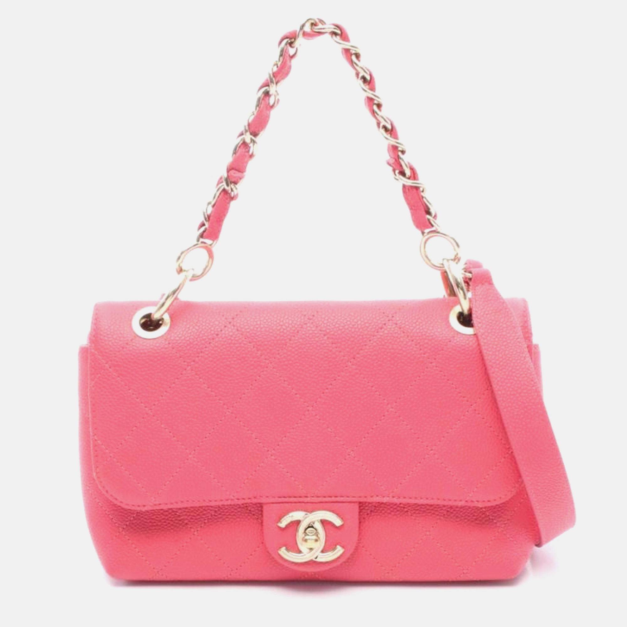 

Chanel City Walk Small Pink Leather Shoulder Bag
