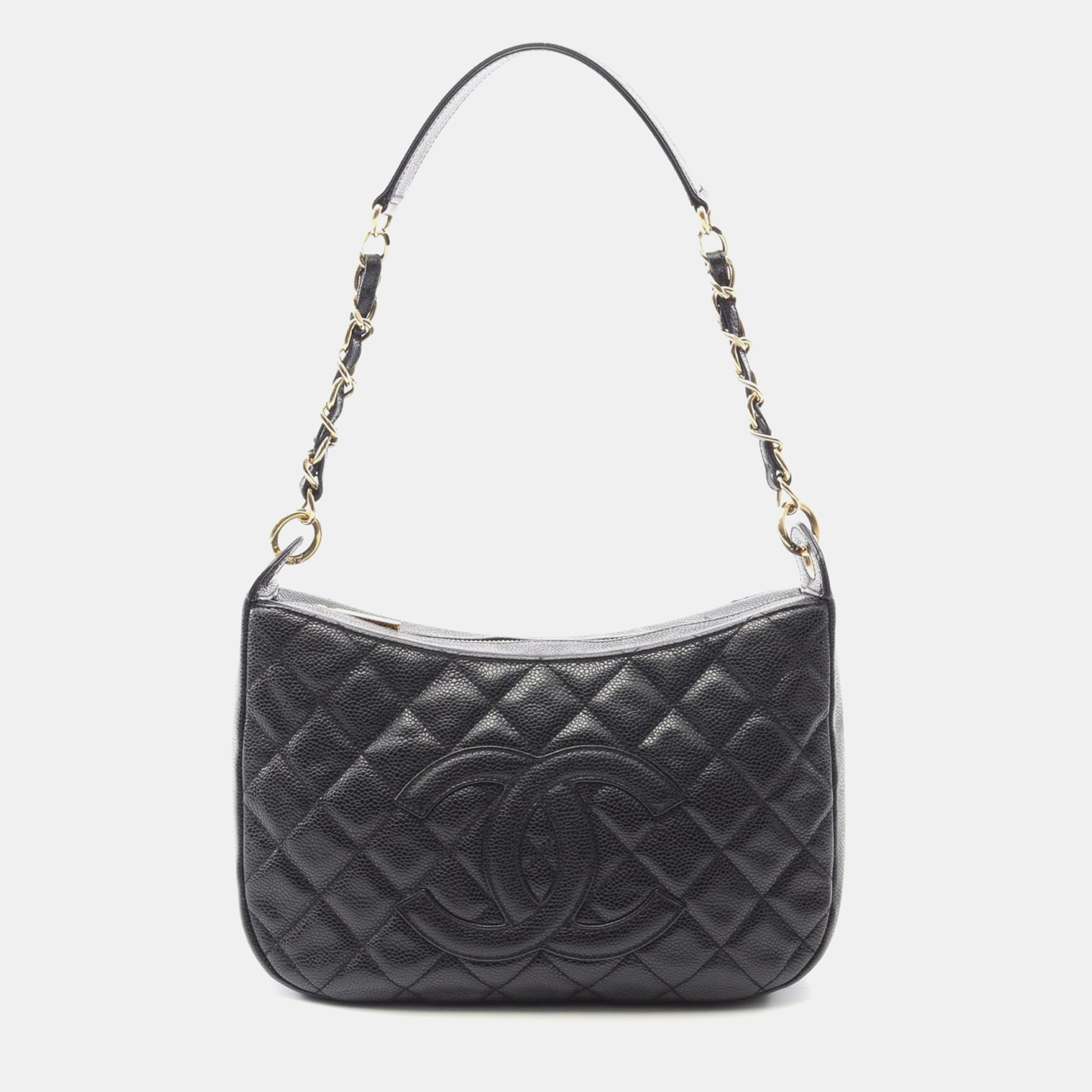

Chanel Matelasse Shoulder Bag Leather Grained Calfskin Black Ghw Cc