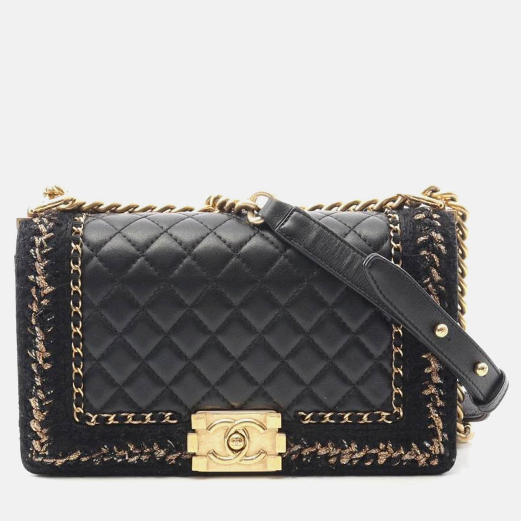 

Chanel Matelasse Boy Bag, Black
