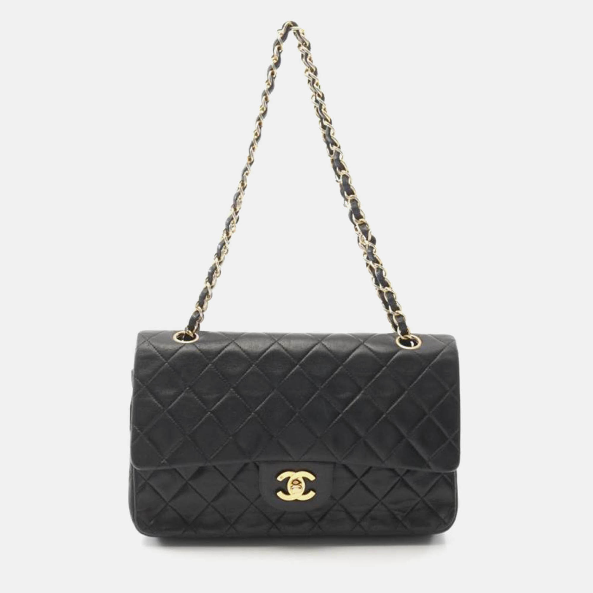 

Chanel Matelasse Double Flap, Black
