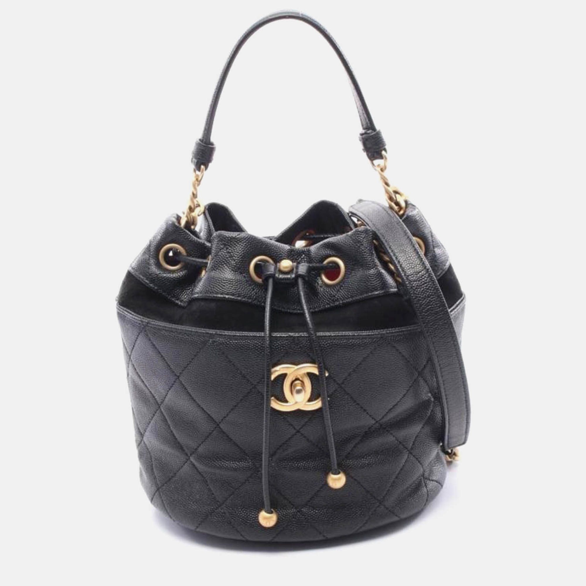 

Chanel Matelasse Mini Bucket, Black