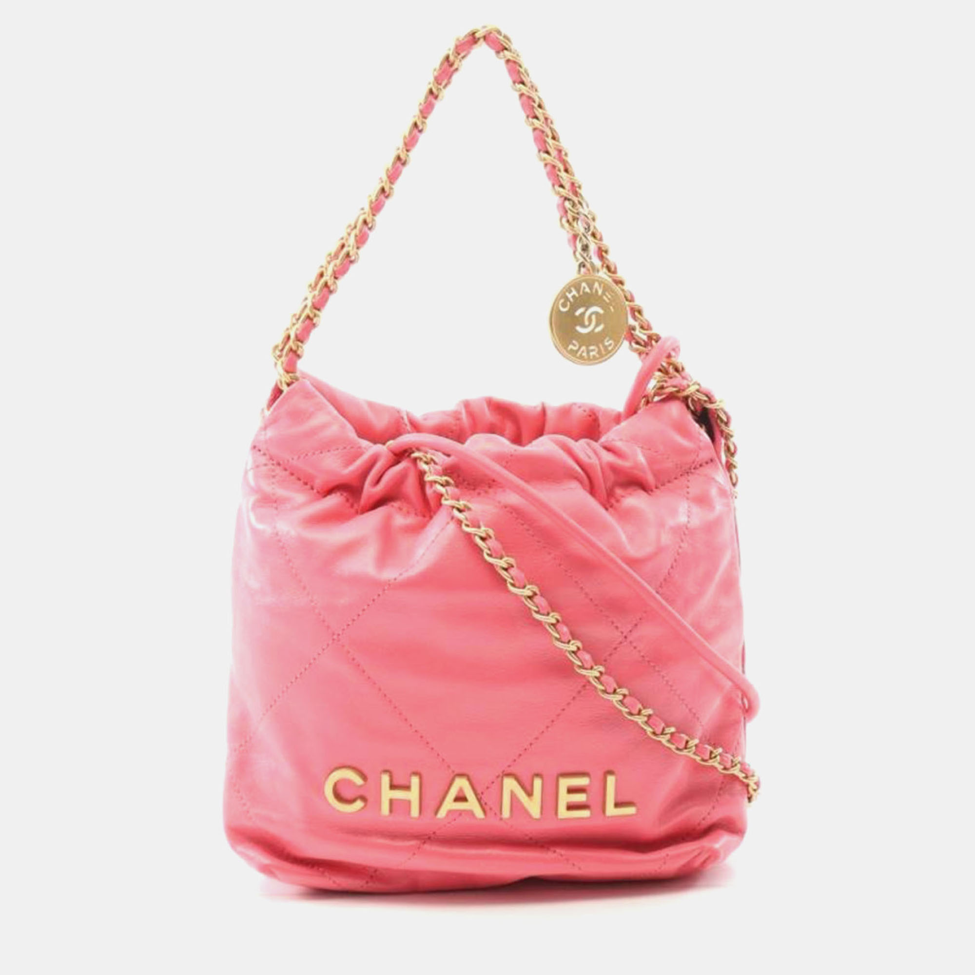 

Chanel 22 Mini Pink Leather Shoulder Bag