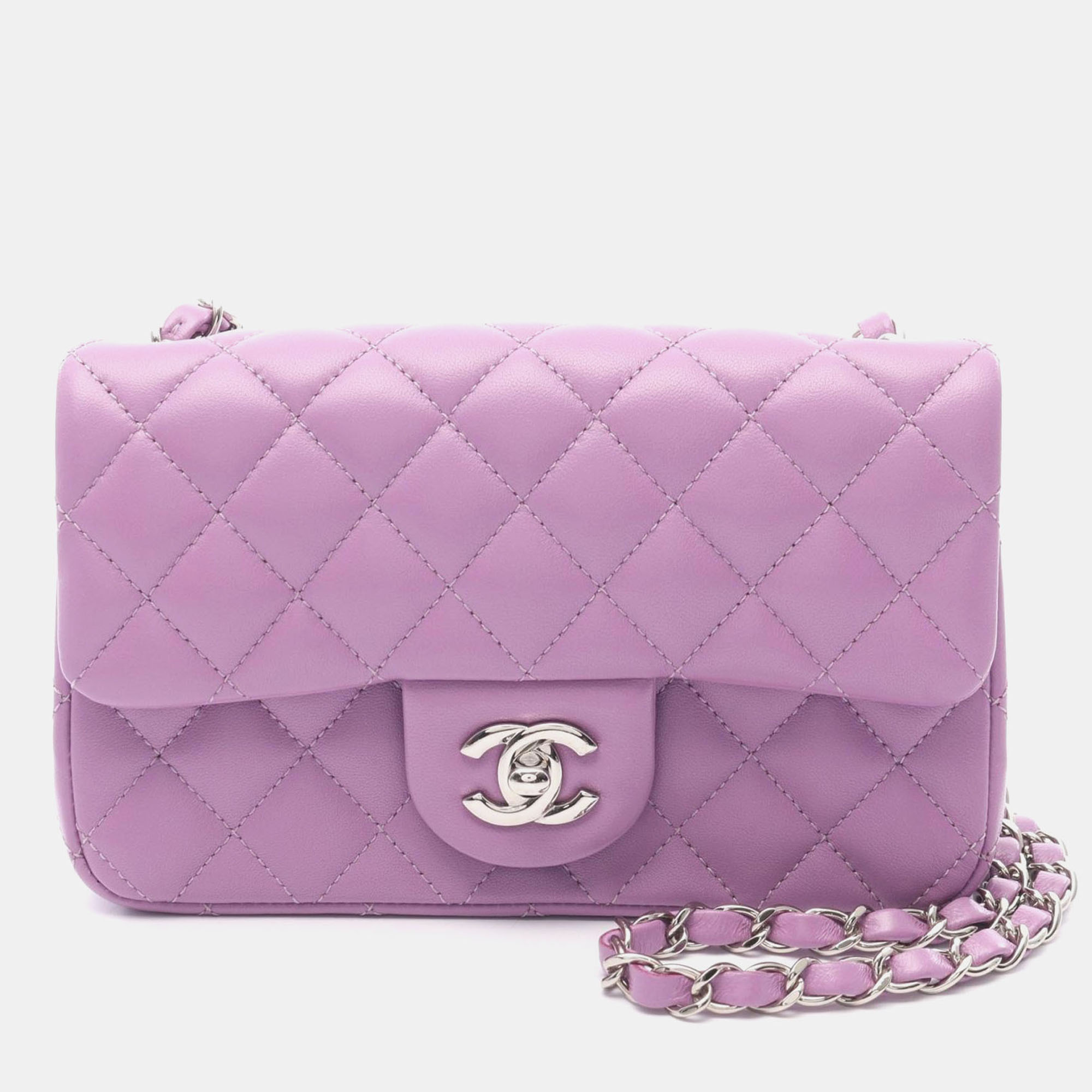 

Chanel Mini Purple Lambskin Chain Shoulder Bag
