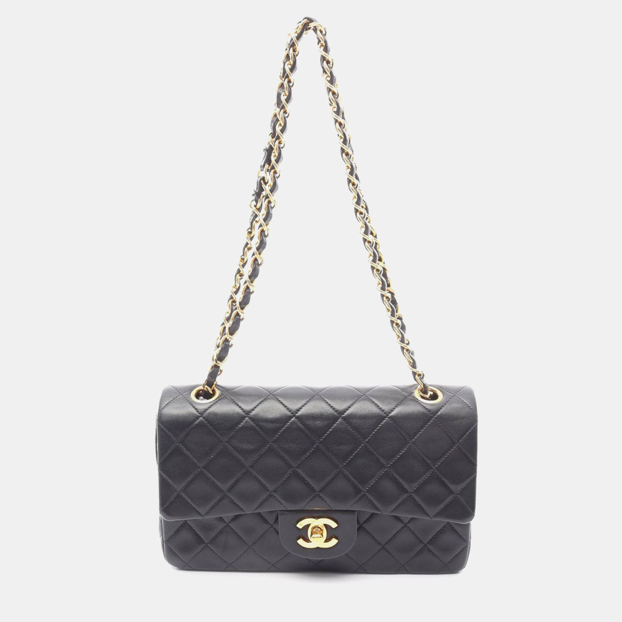 

Chanel Classic Double Flap Black Lambskin Shoulder Bag