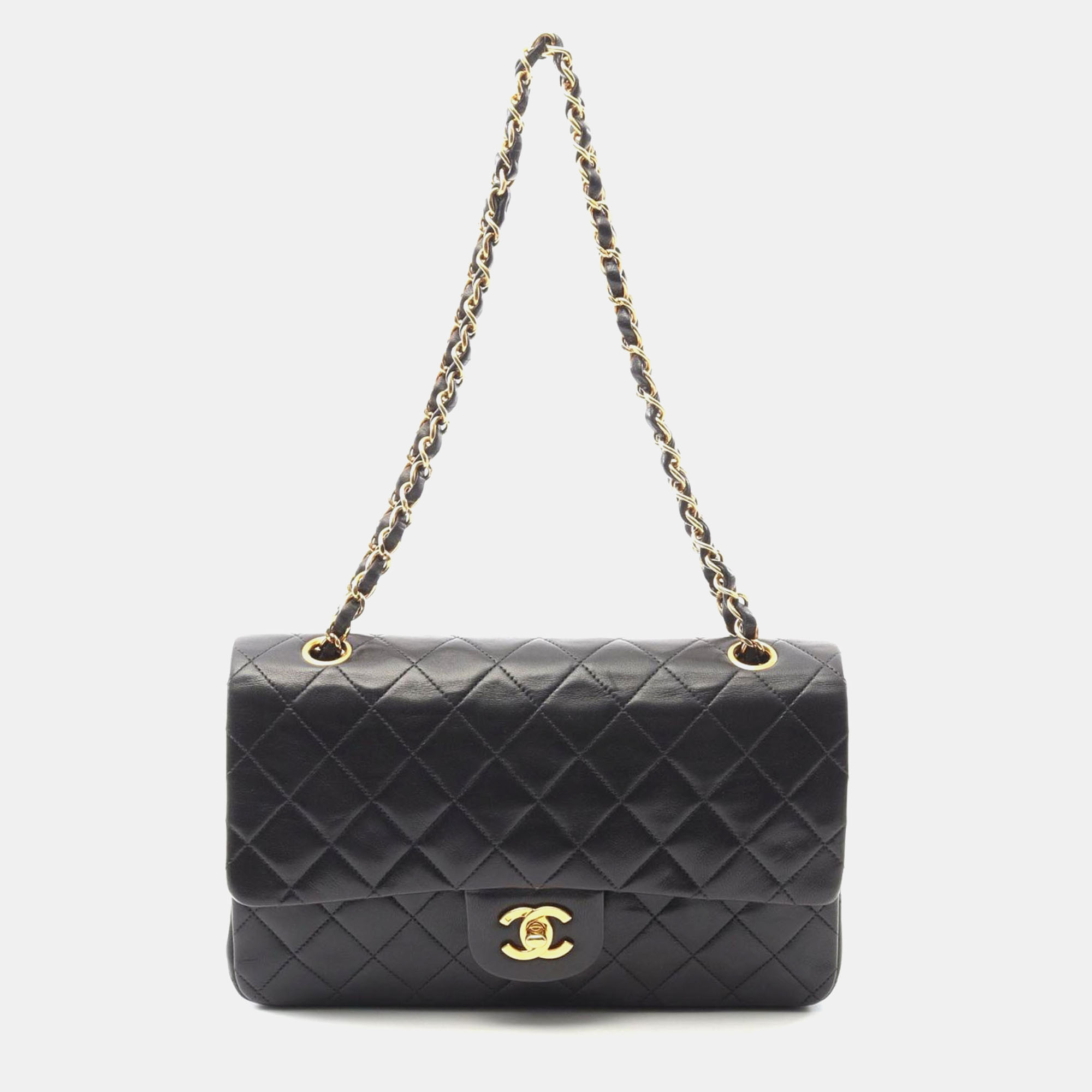 

Chanel Classic Double Flap Black Lambskin Shoulder Bag