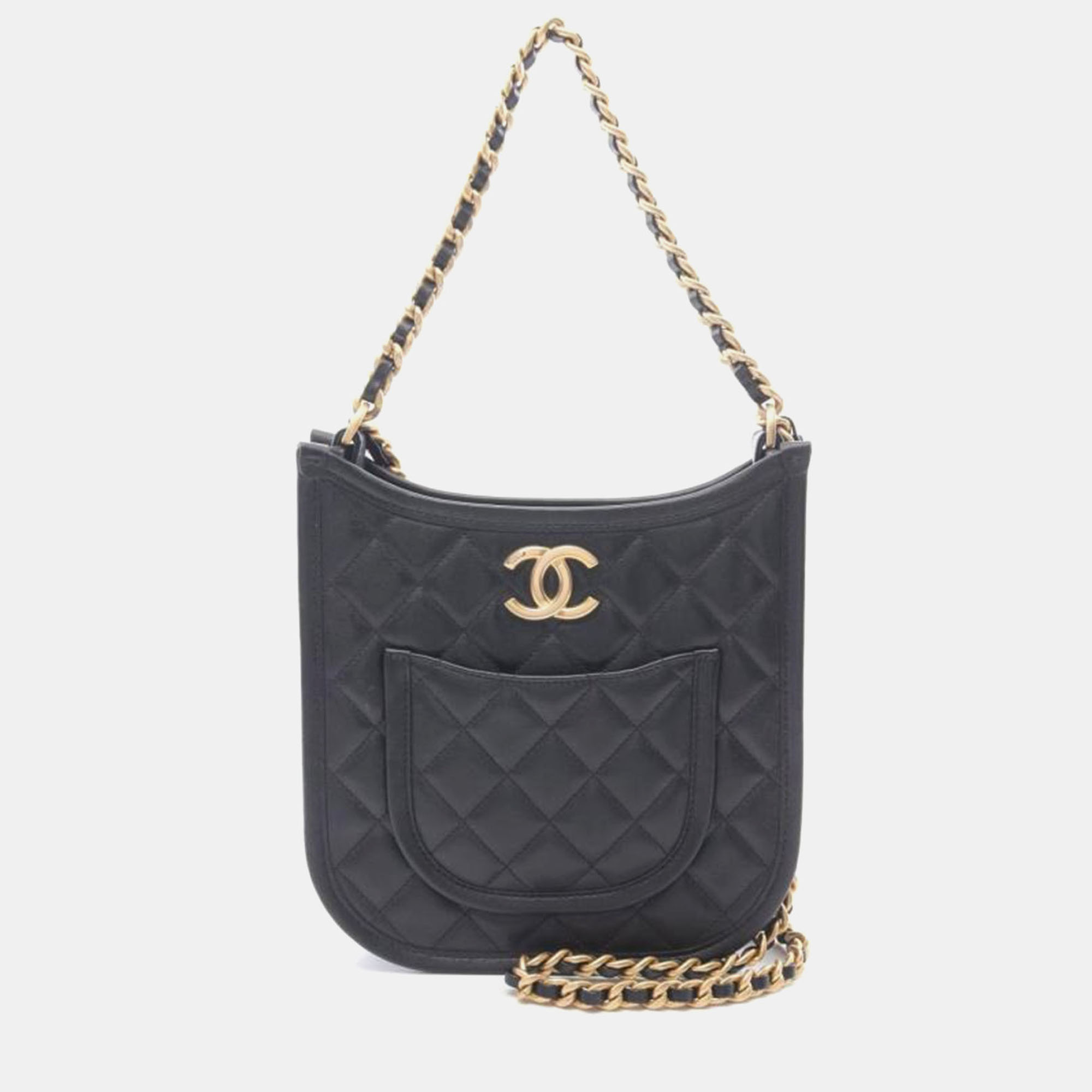

Chanel Matelasse Hobo, Black