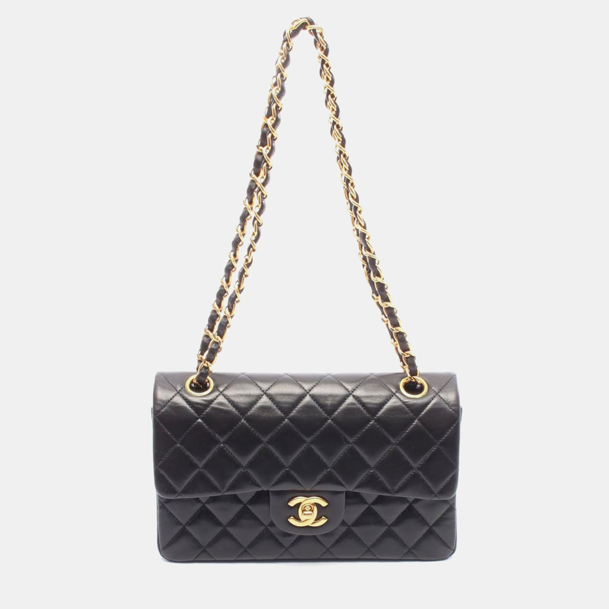 

Chanel Classic Double Flap Black Lambskin Shoulder Bag