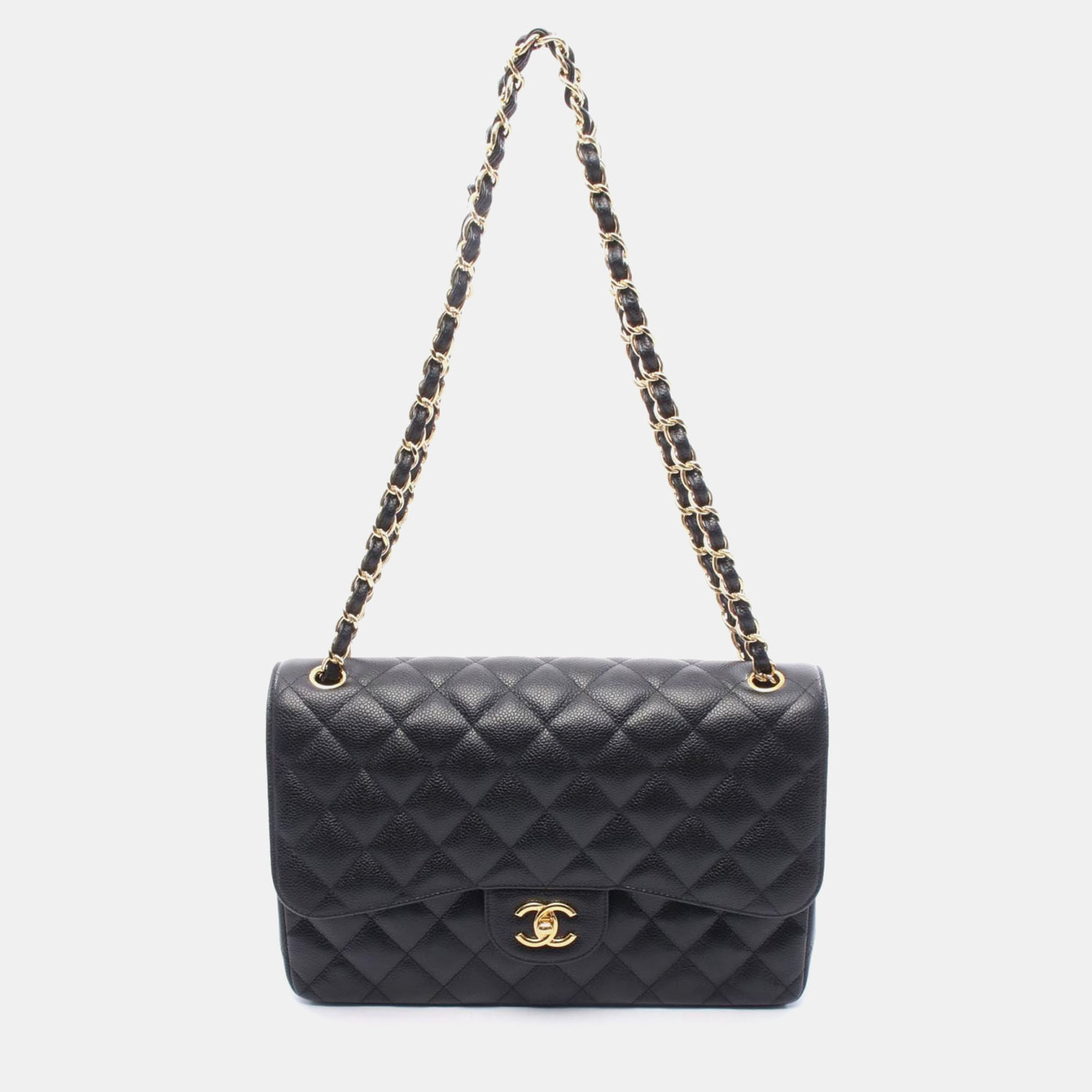 

Chanel Jumbo Matelasse 30 Classic Large Shoulder Bag Leather Black